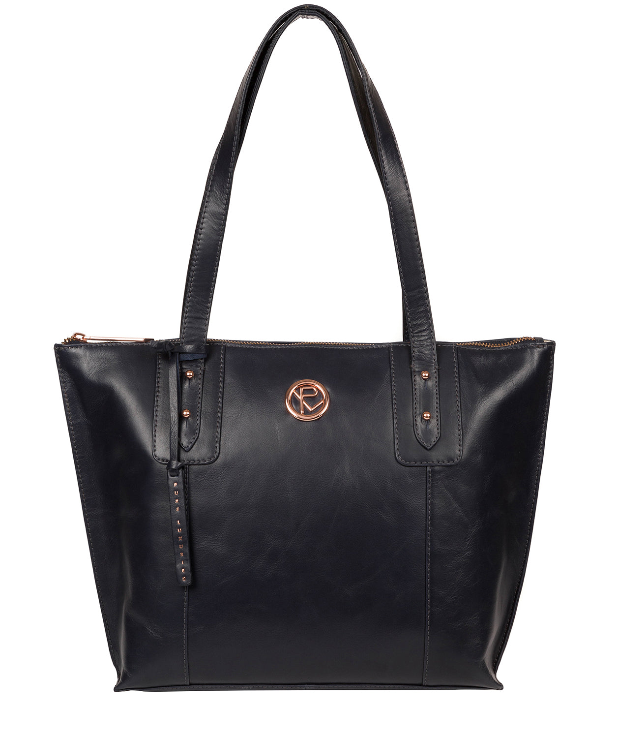 'Goya' Navy Leather Tote Bag image 1