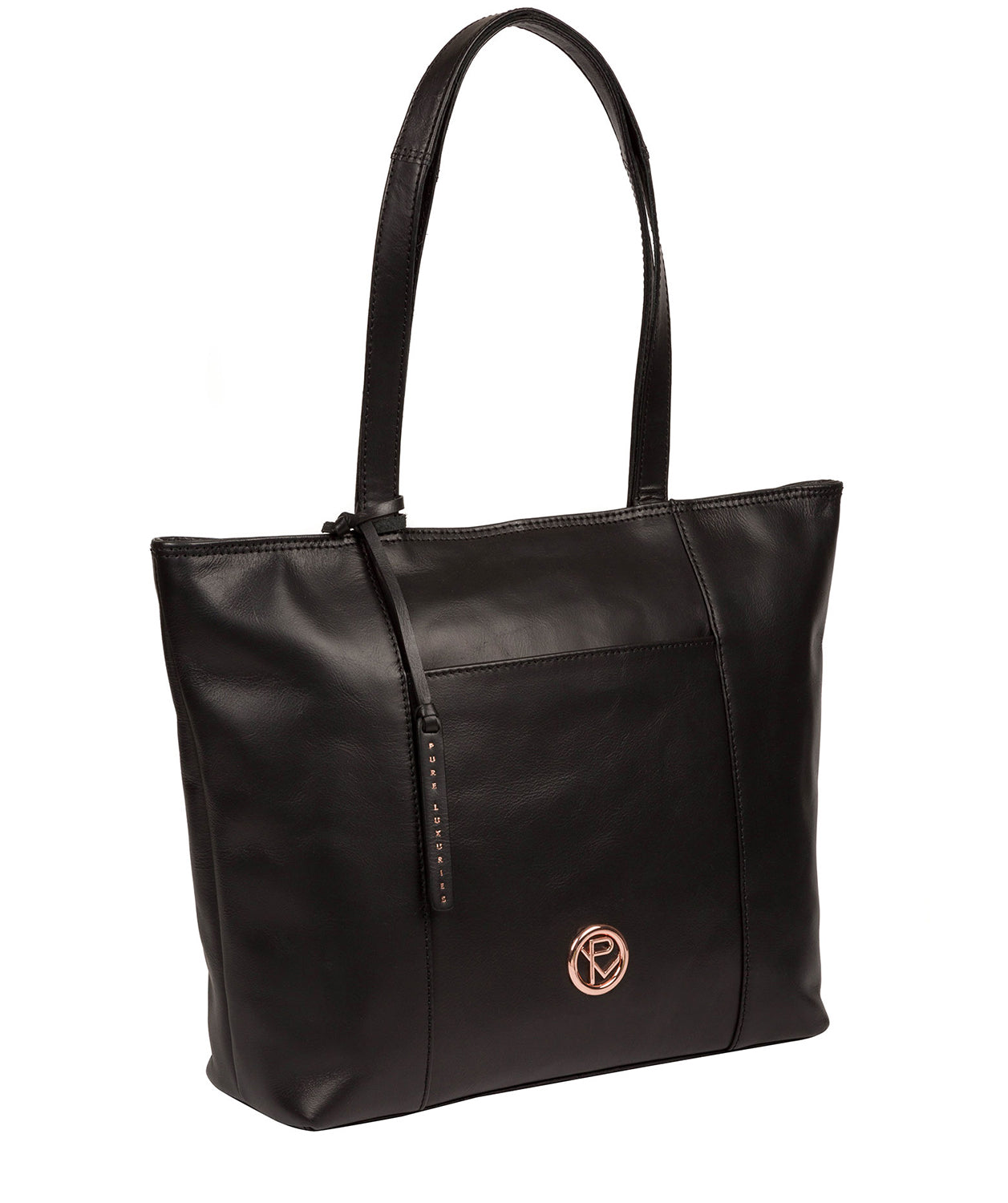 'Pimm' Black Leather Tote Bag image 5