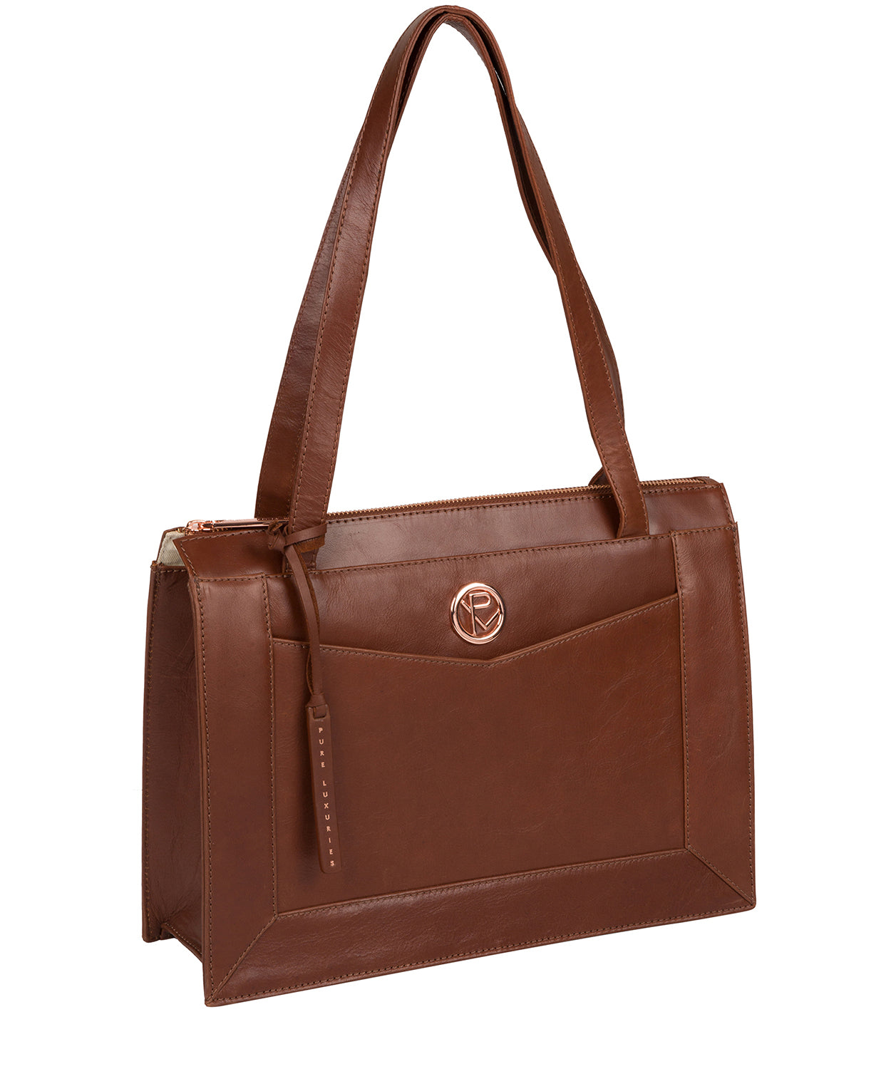 'Zoffany' Cognac Leather Handbag image 5