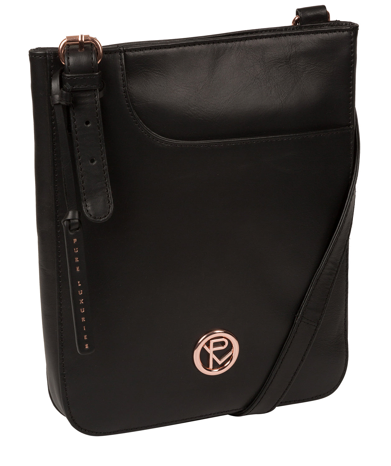 'Kahlo' Black Leather Cross Body Bag image 5