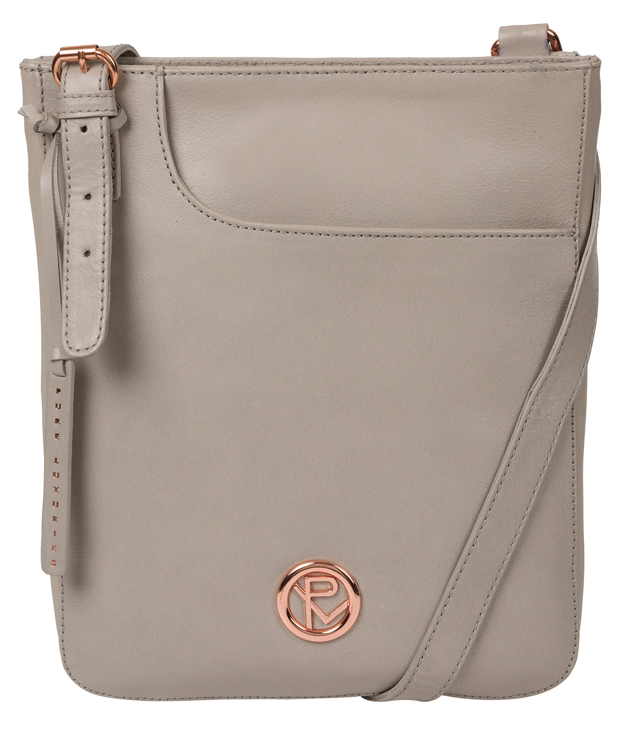 'Kahlo' Grey Leather Cross Body Bag image 1