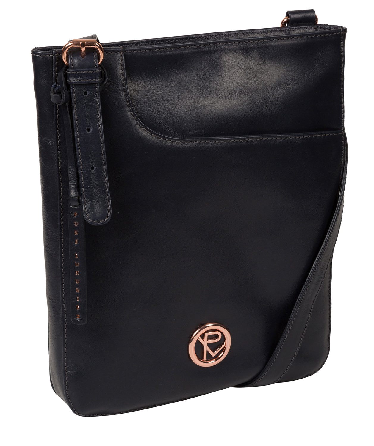 'Kahlo' Navy Leather Cross Body Bag image 5