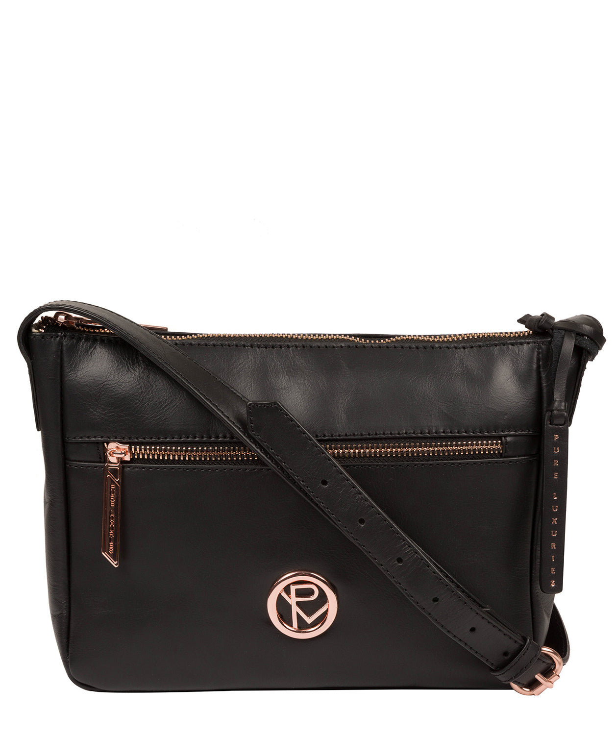 'Matisse' Black Leather Cross Body Bag image 1