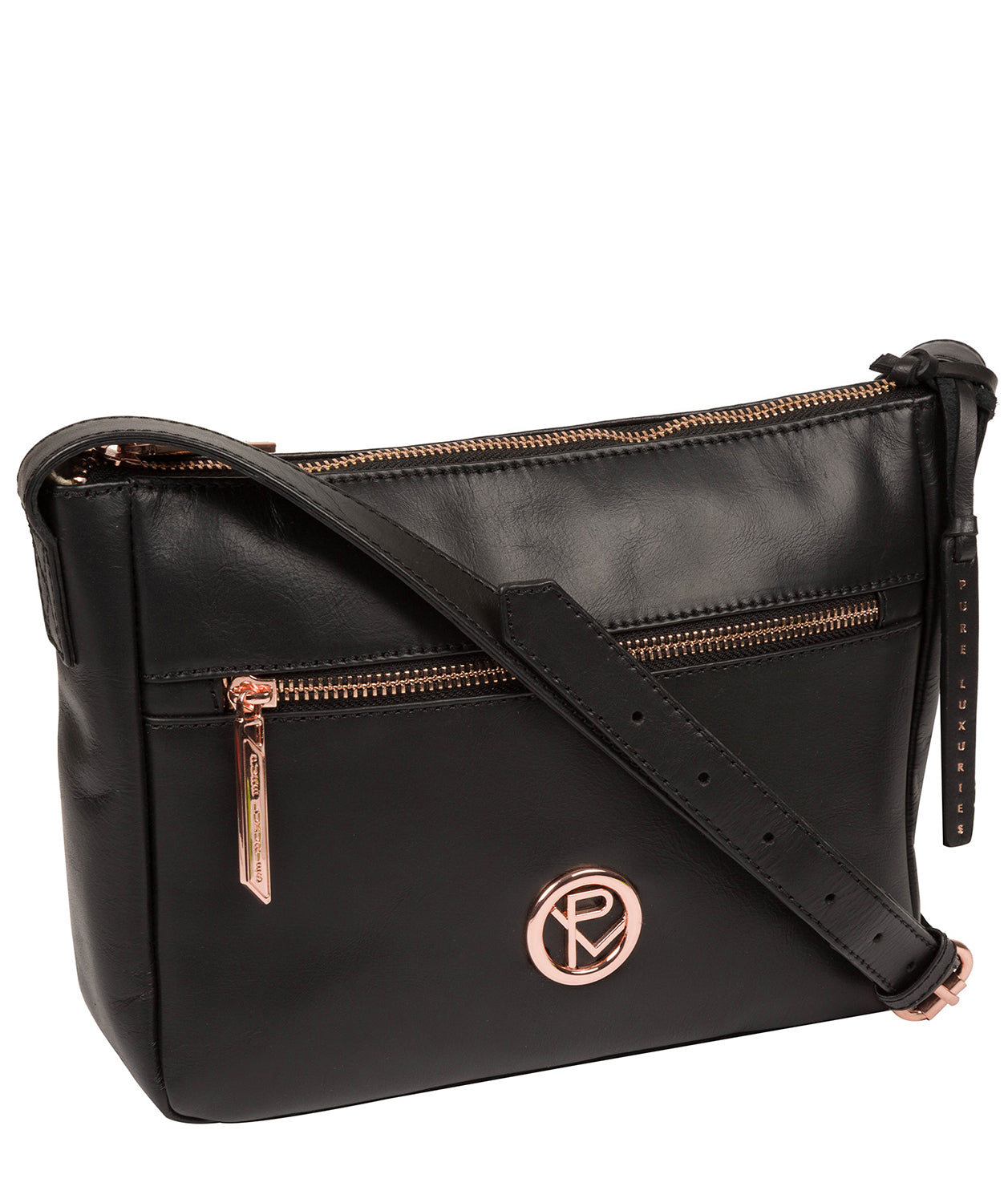 'Matisse' Black Leather Cross Body Bag image 5