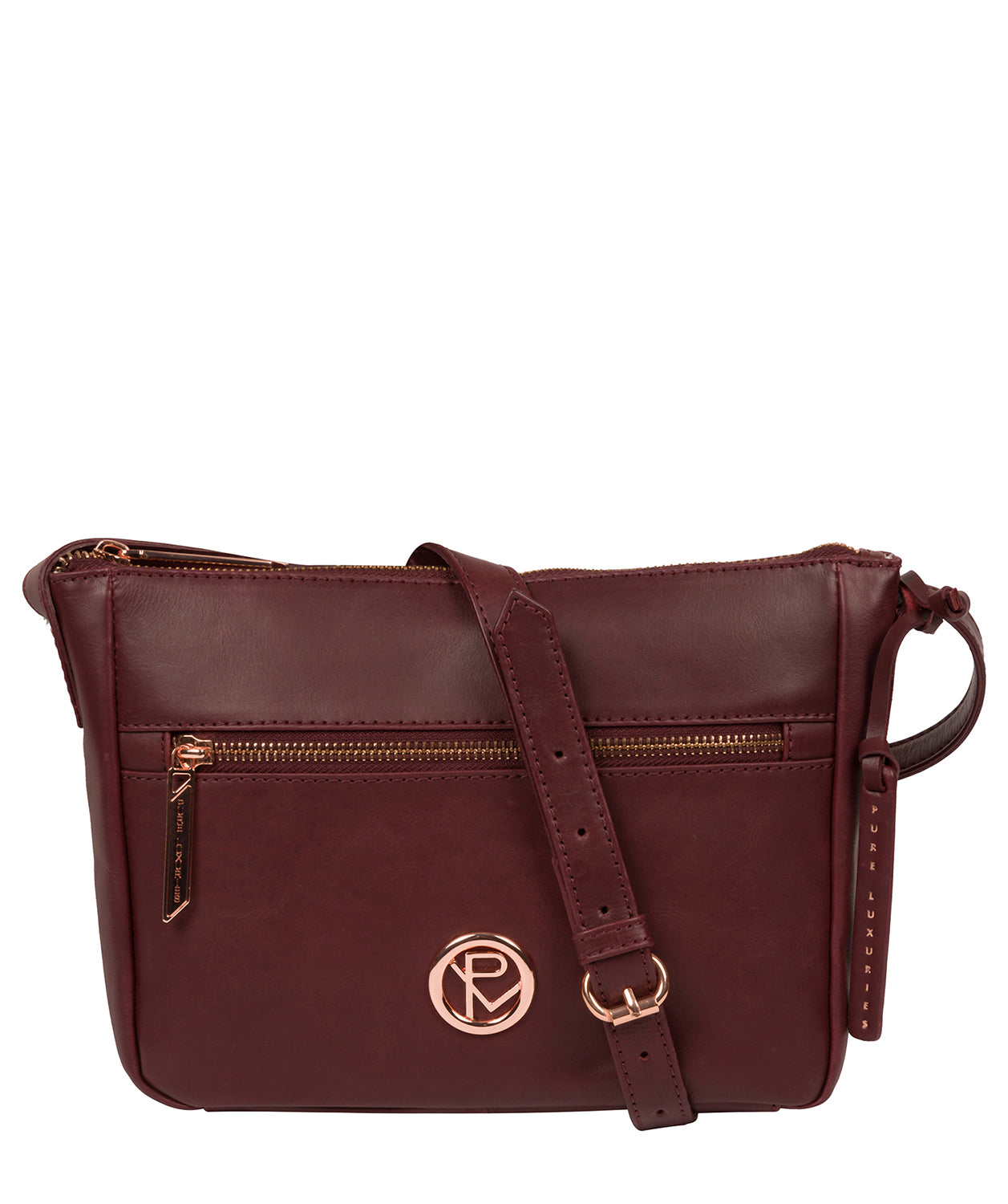 'Matisse' Burgundy Leather Cross Body Bag image 1