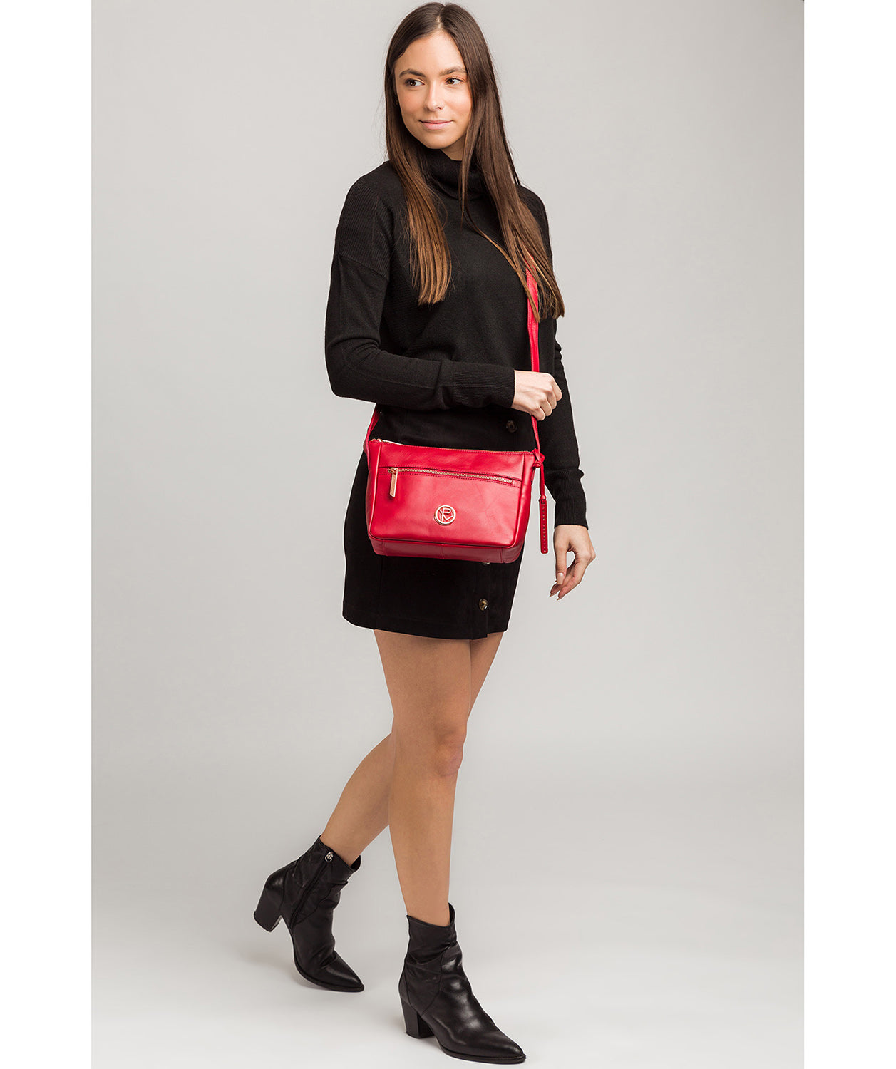 'Matisse' Cherry Leather Cross Body Bag image 2