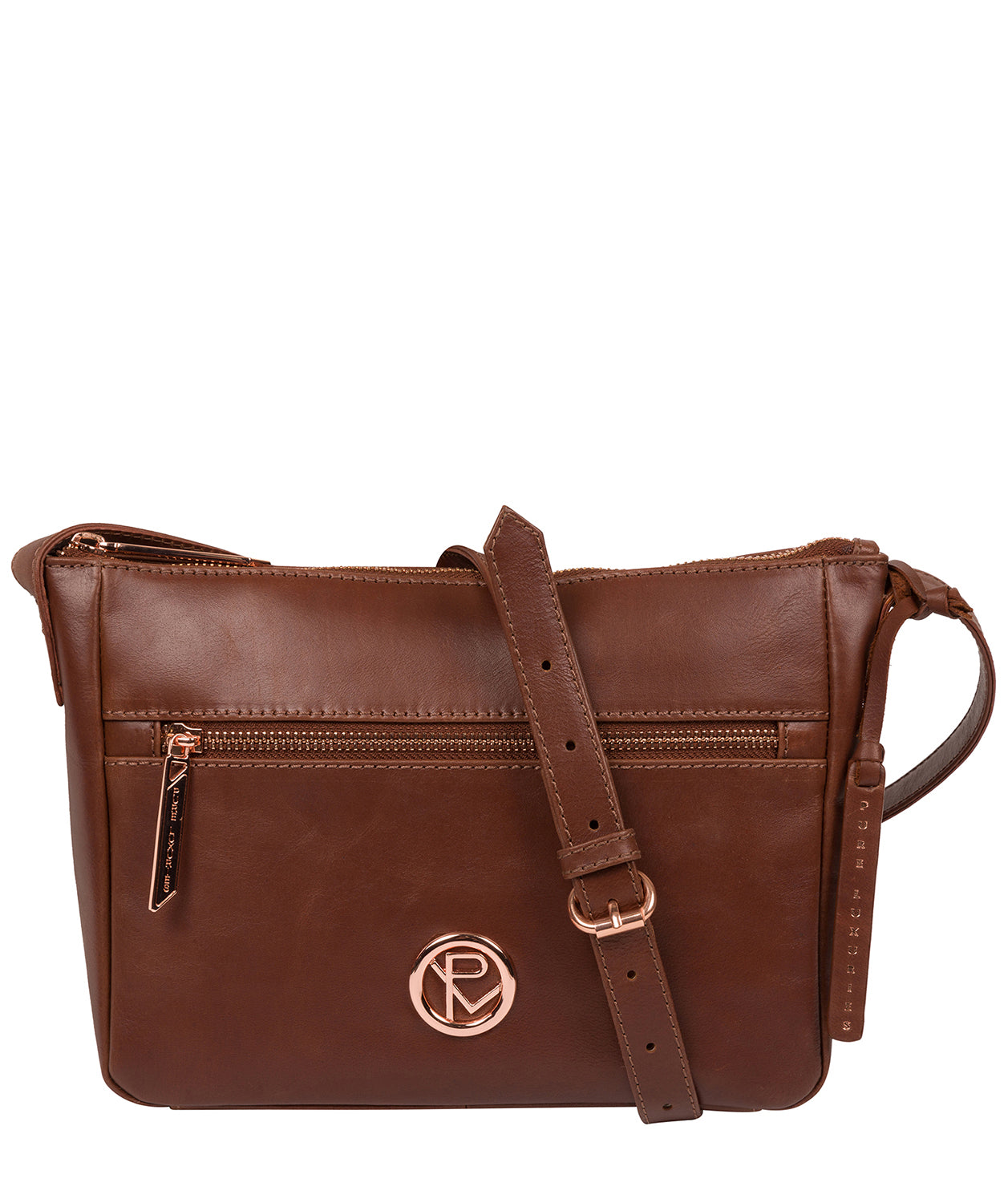 'Matisse' Cognac Leather Cross Body Bag image 1