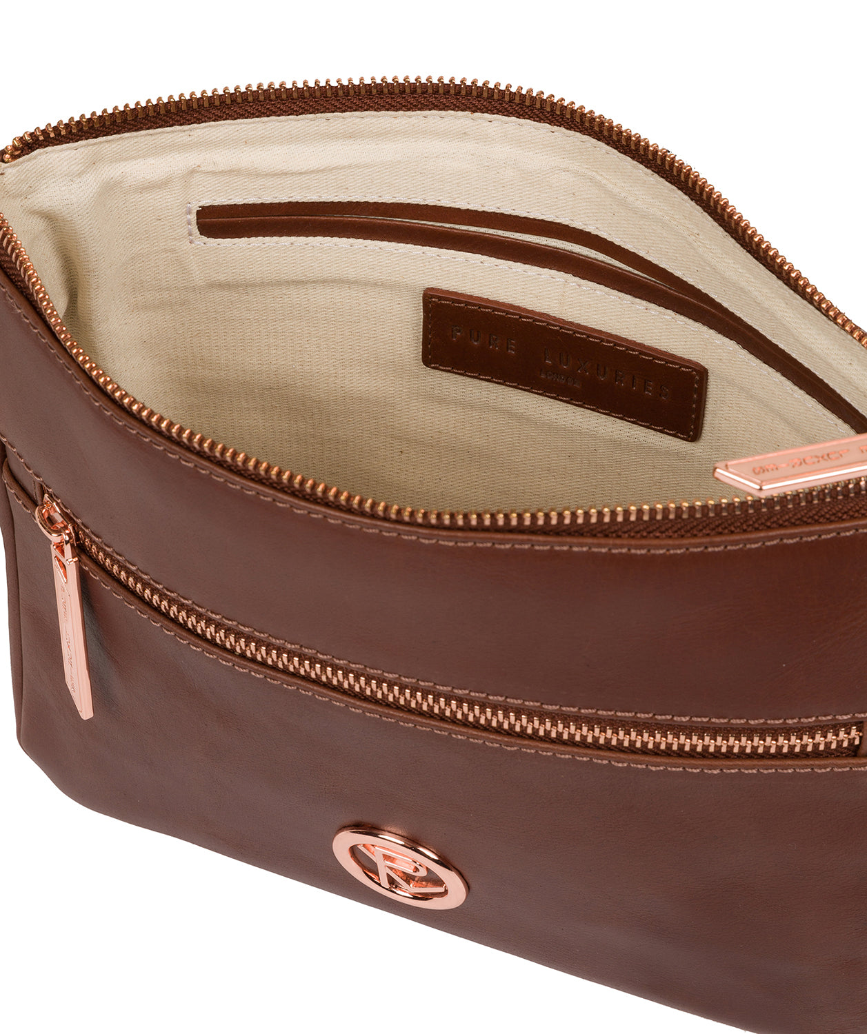 'Matisse' Cognac Leather Cross Body Bag image 4