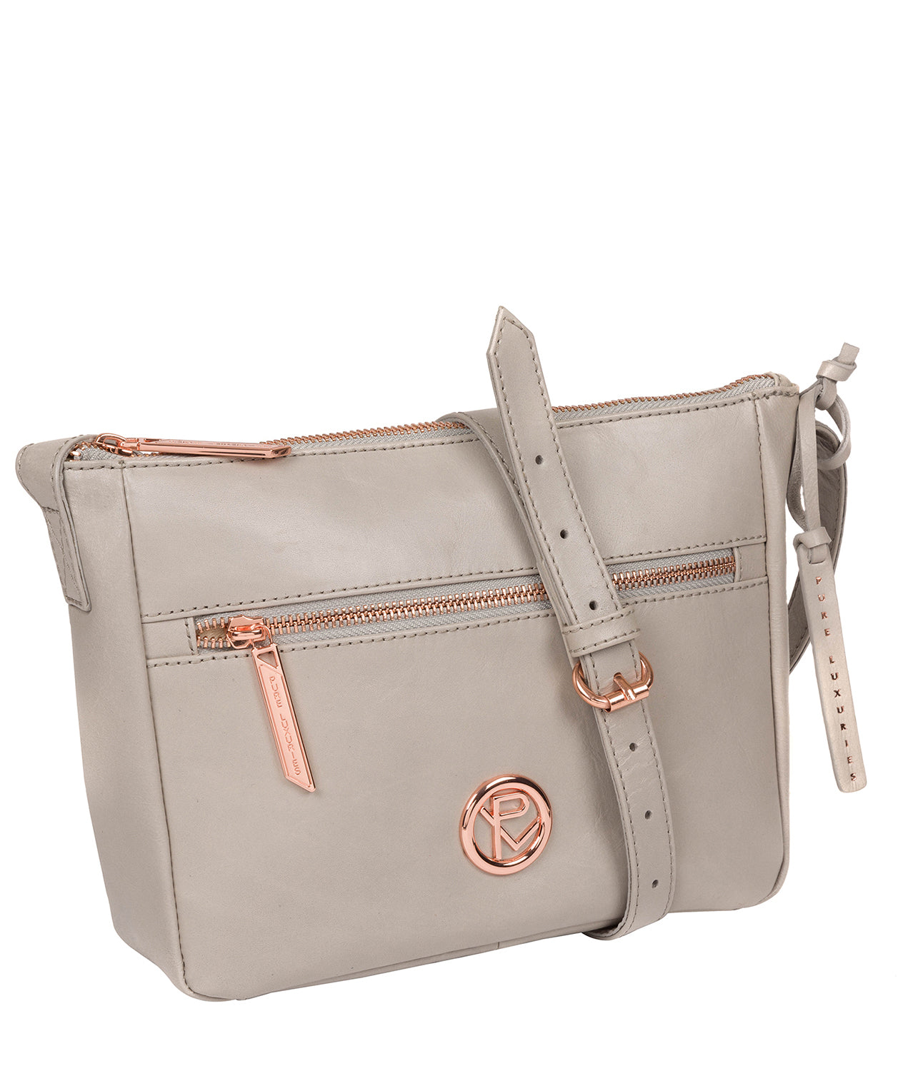 'Matisse' Grey Leather Cross Body Bag image 5