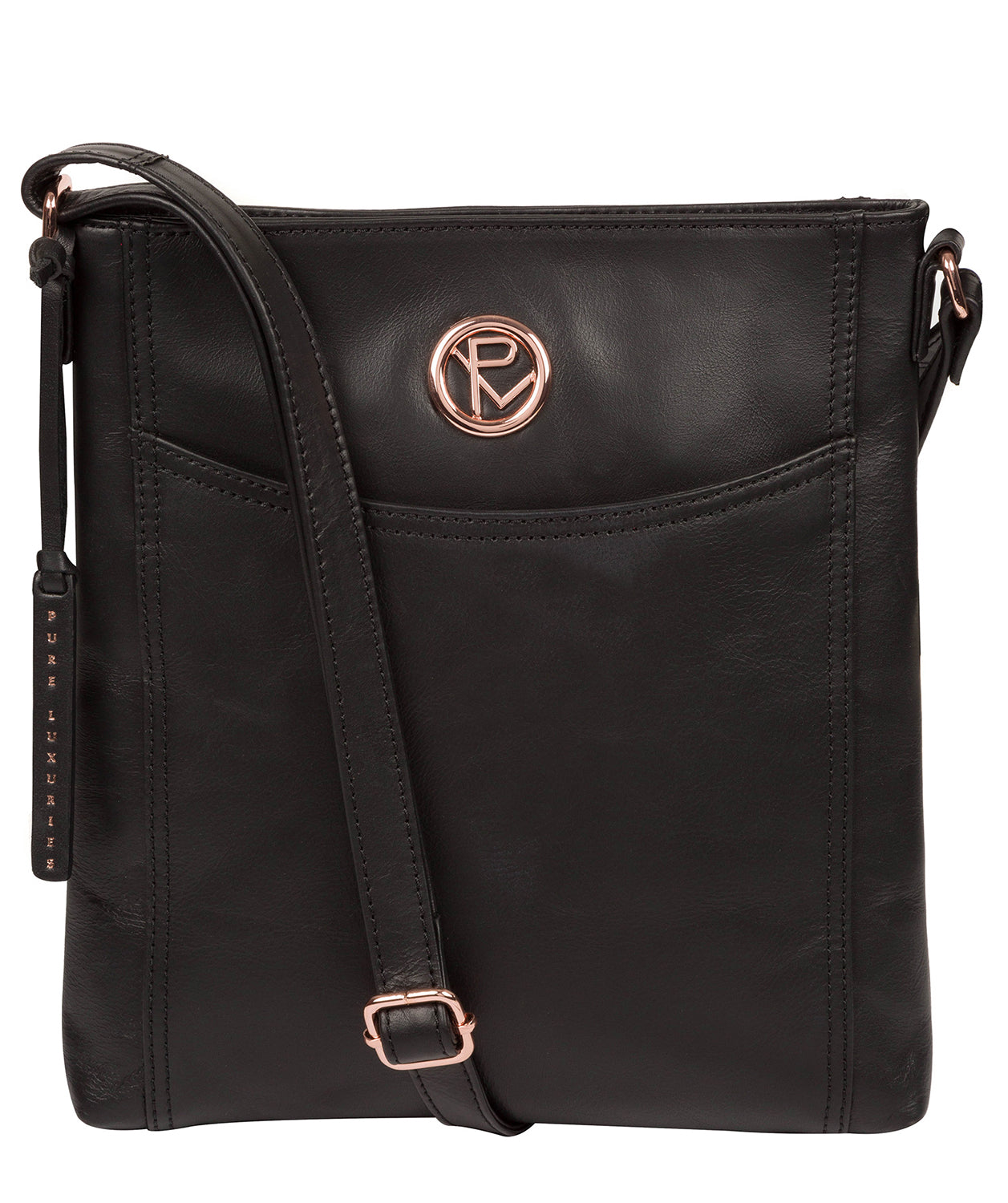 'Gilpin' Black Leather Cross Body Bag image 1