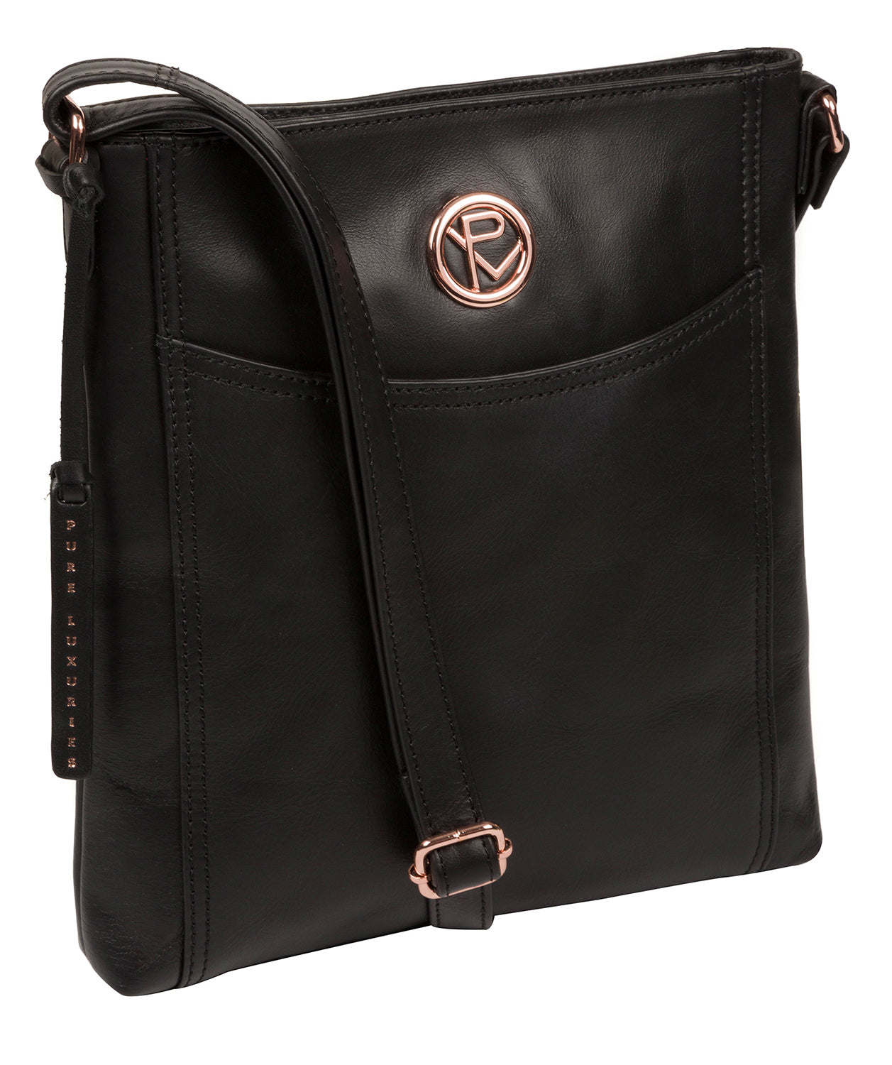 'Gilpin' Black Leather Cross Body Bag image 3