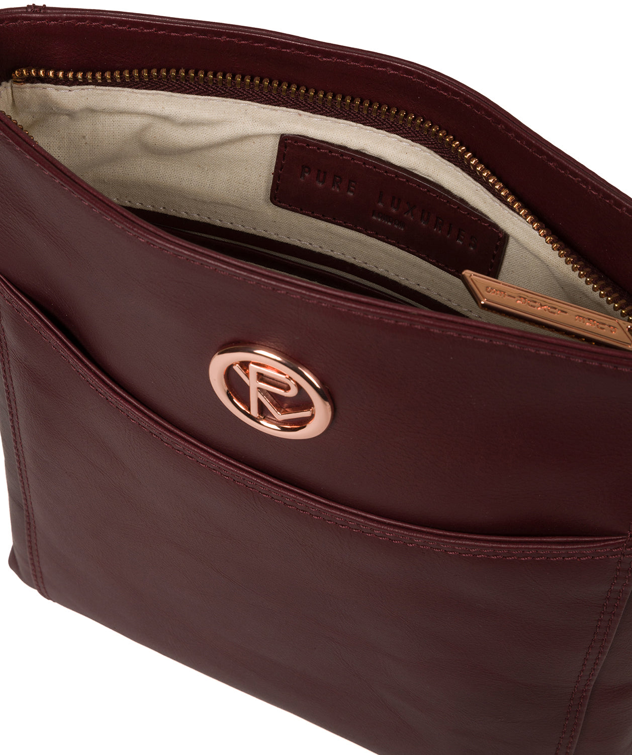 'Gilpin' Burgundy Leather Cross Body Bag image 4