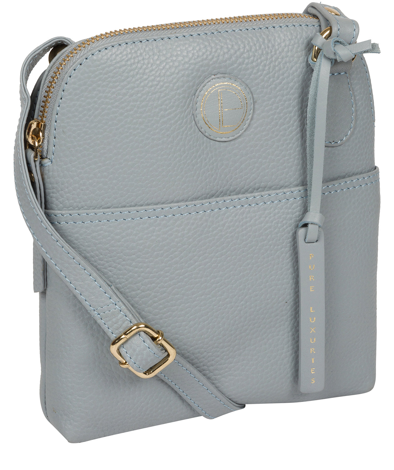 'Orsola' Cashmere Blue Leather Cross Body Bag image 5