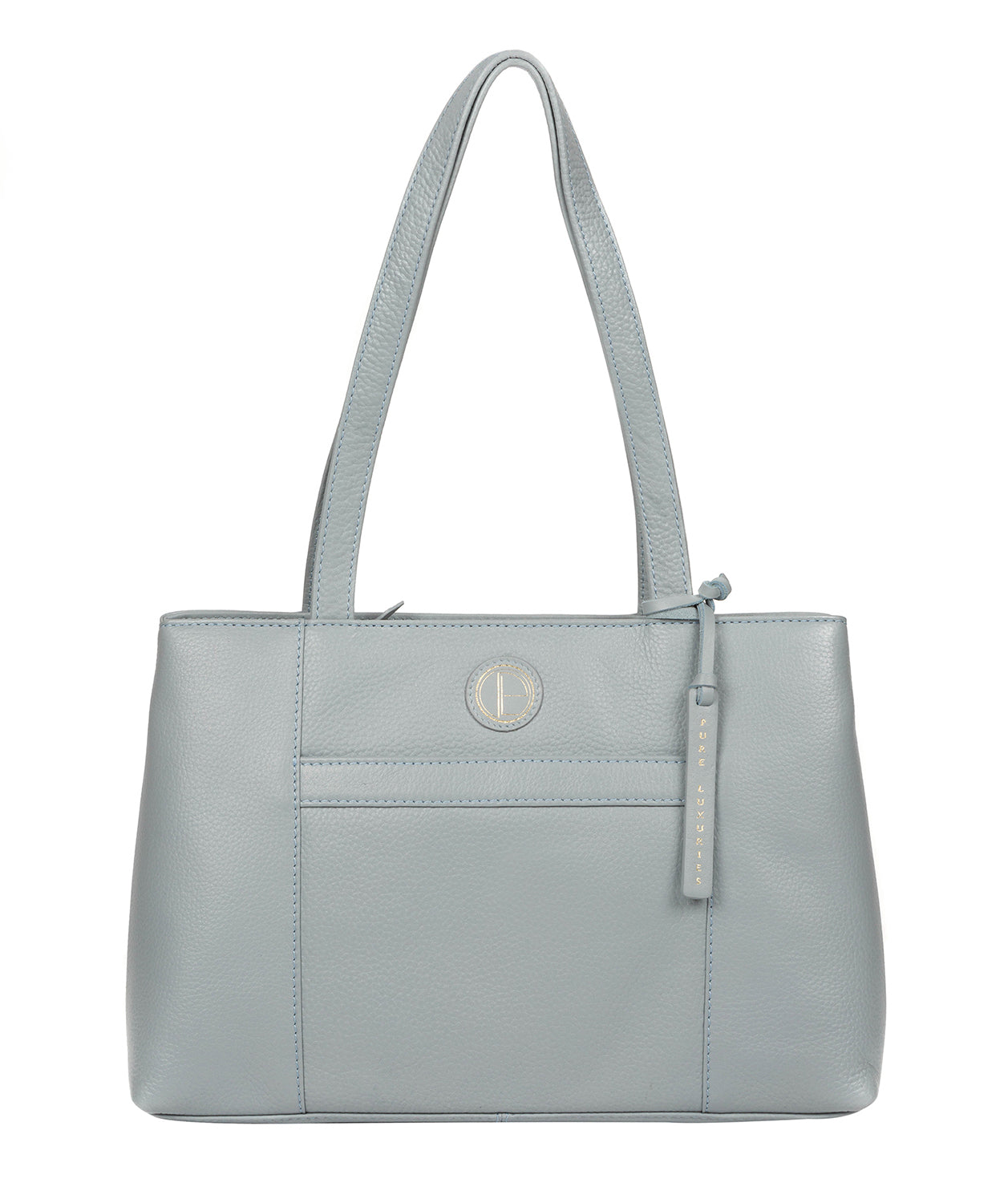 'Mist' Cashmere Blue Leather Handbag image 1