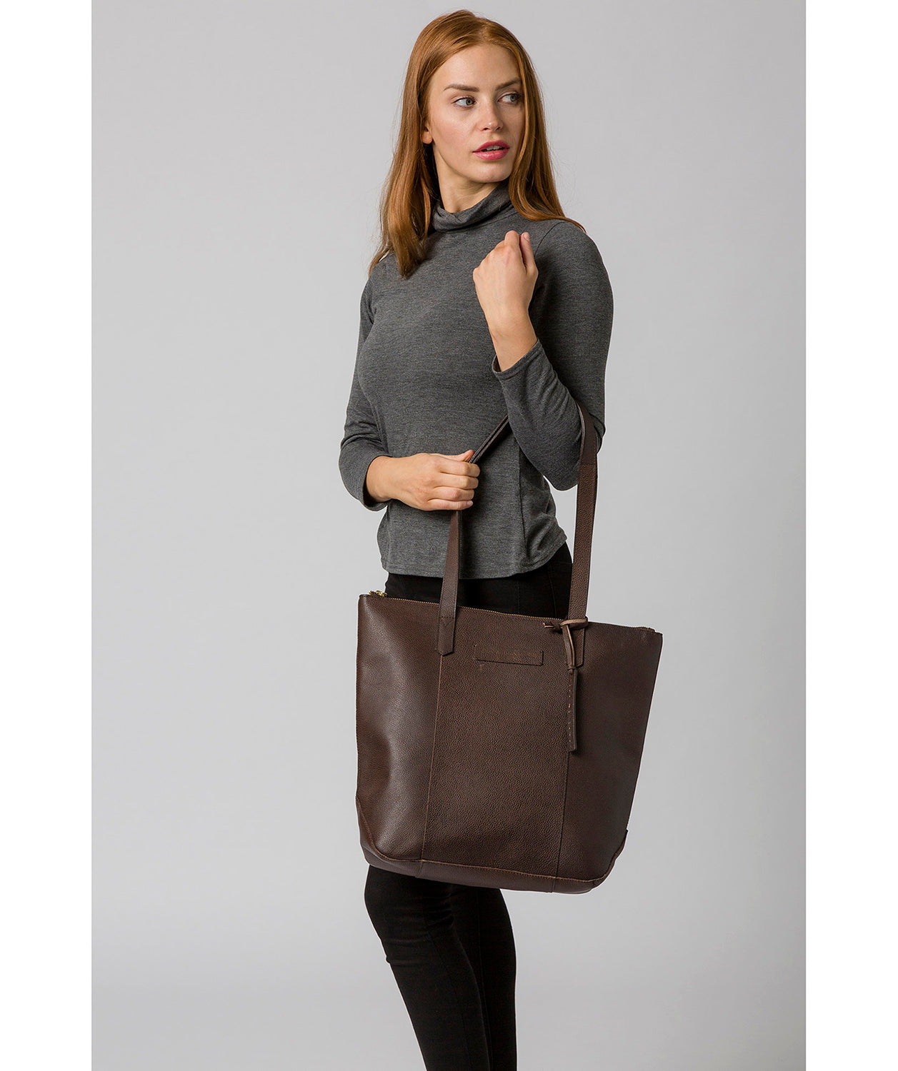 'Blendon' Hickory Leather Tote Bag image 2