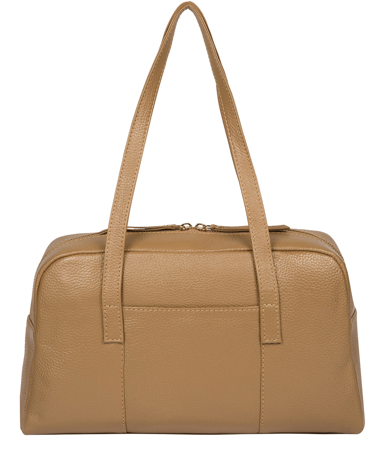 'Pitunia' Metallic Champagne Leather Handbag Pure Luxuries London