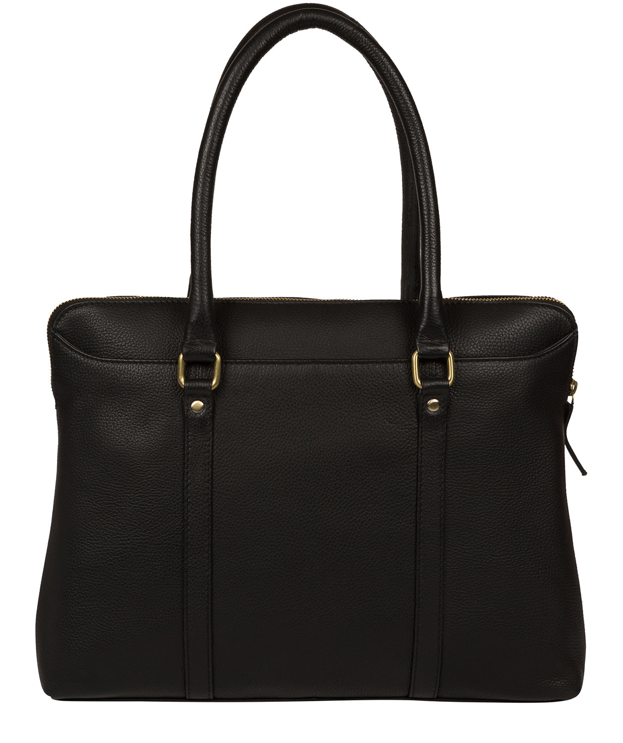 'Clio' Black Leather Workbag