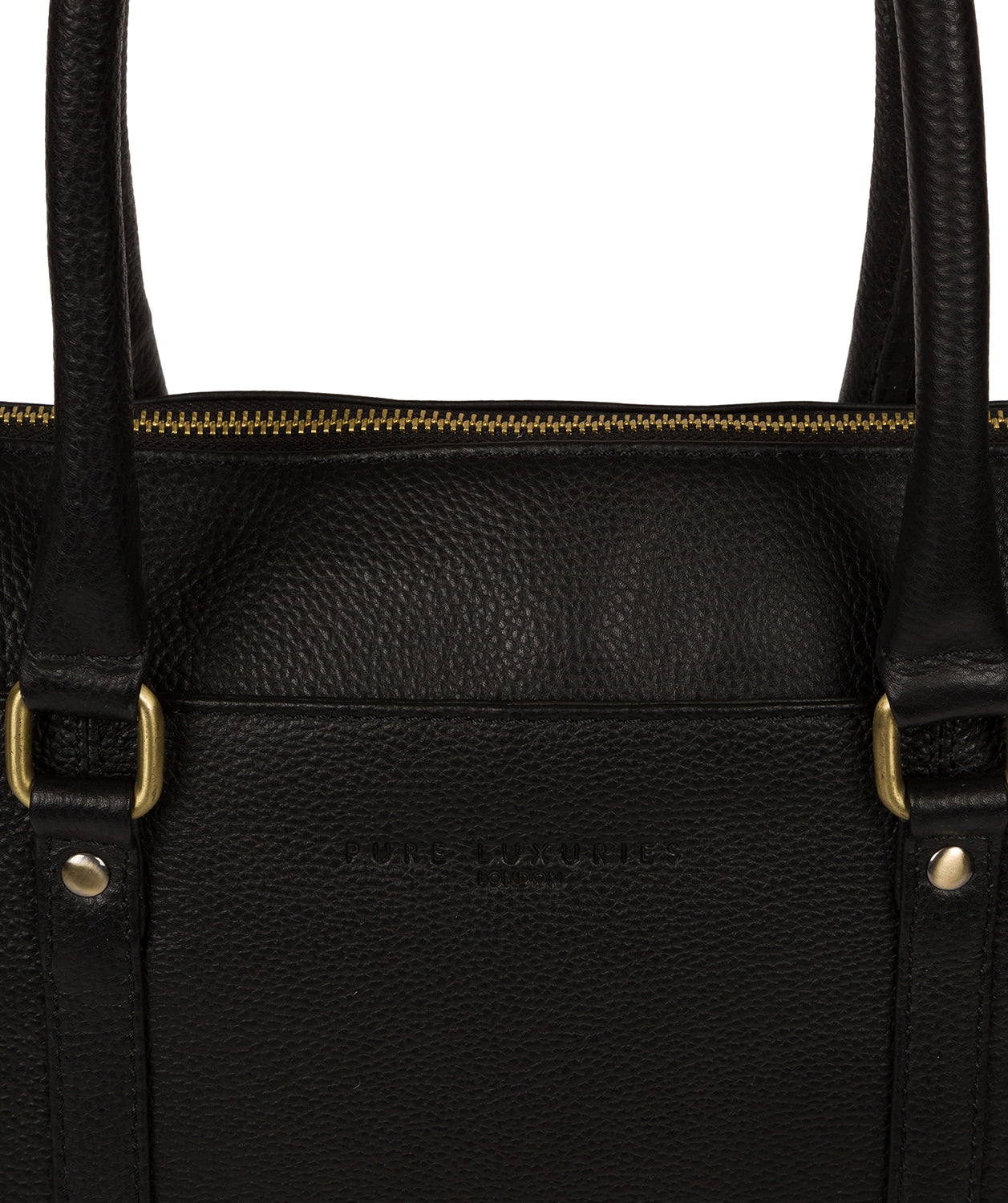 'Clio' Black Leather Workbag