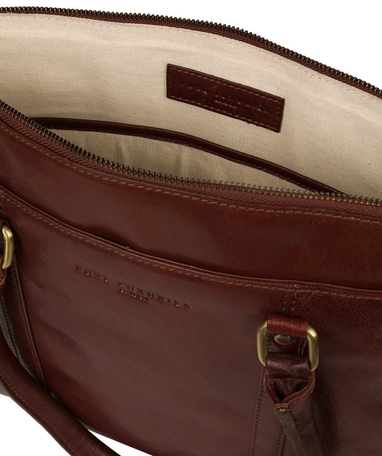 'Clio' Chestnut Leather Workbag