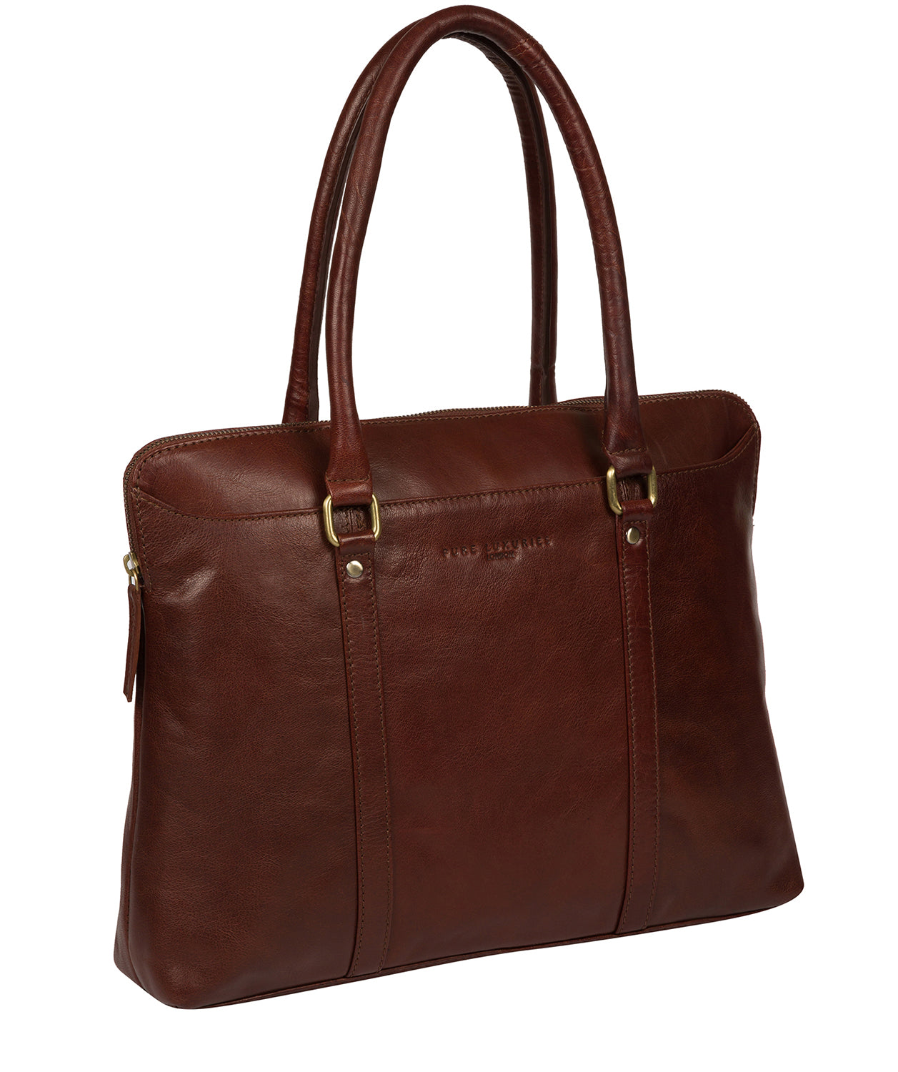 'Clio' Chestnut Leather Workbag