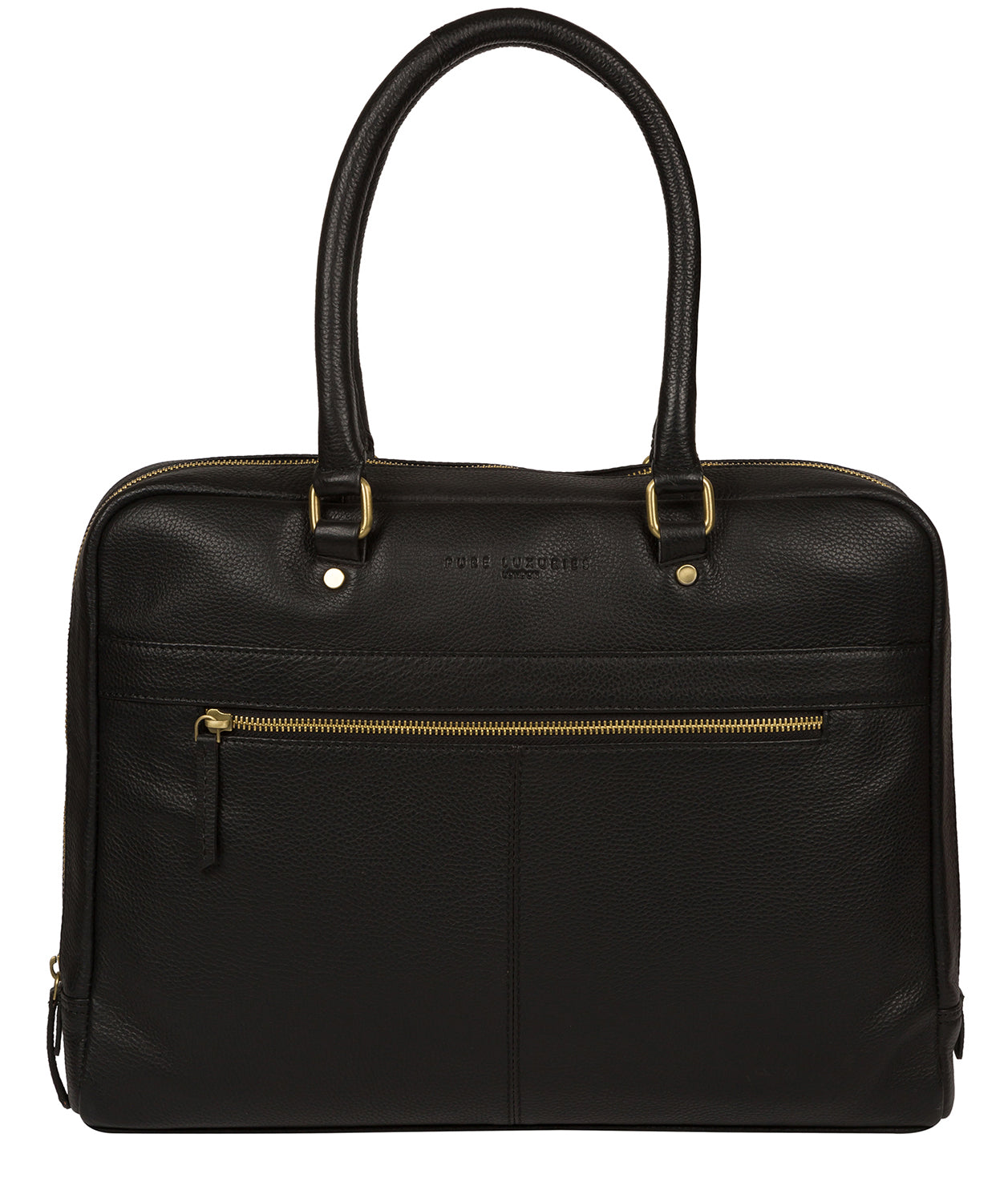 'Harmonia' Black Leather Workbag  image 1