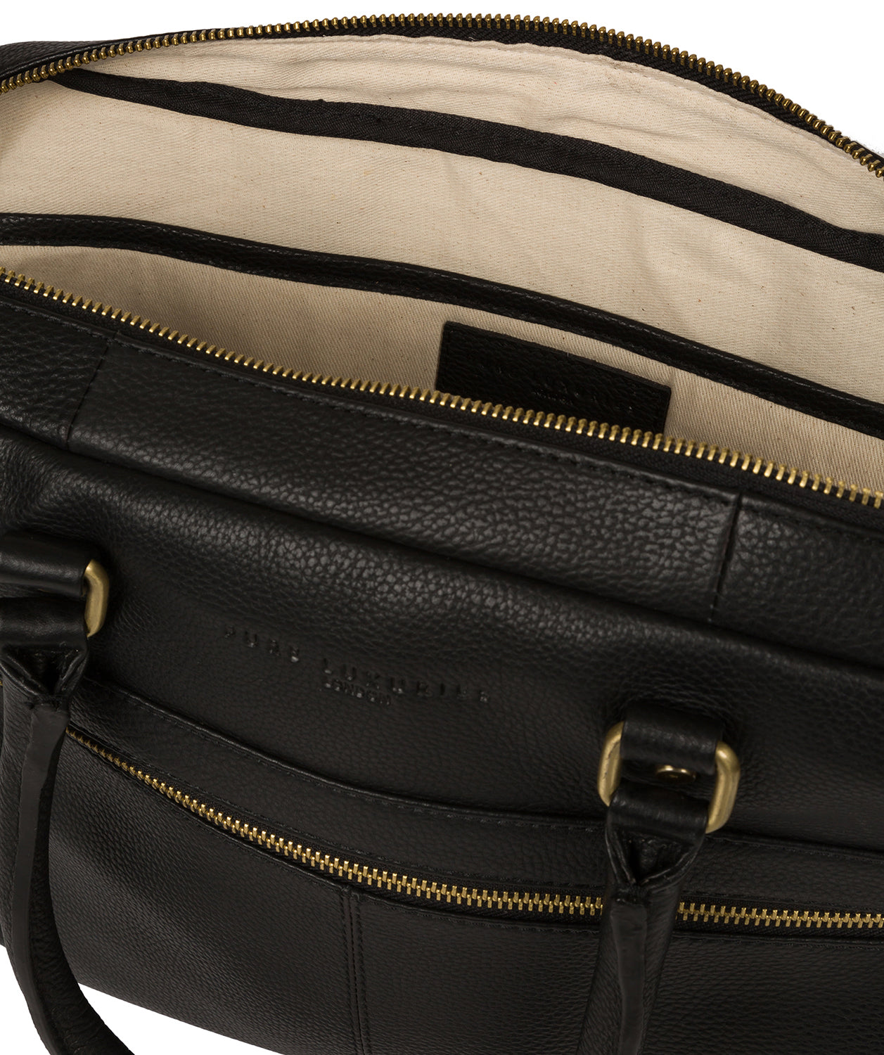 'Harmonia' Black Leather Workbag  image 4