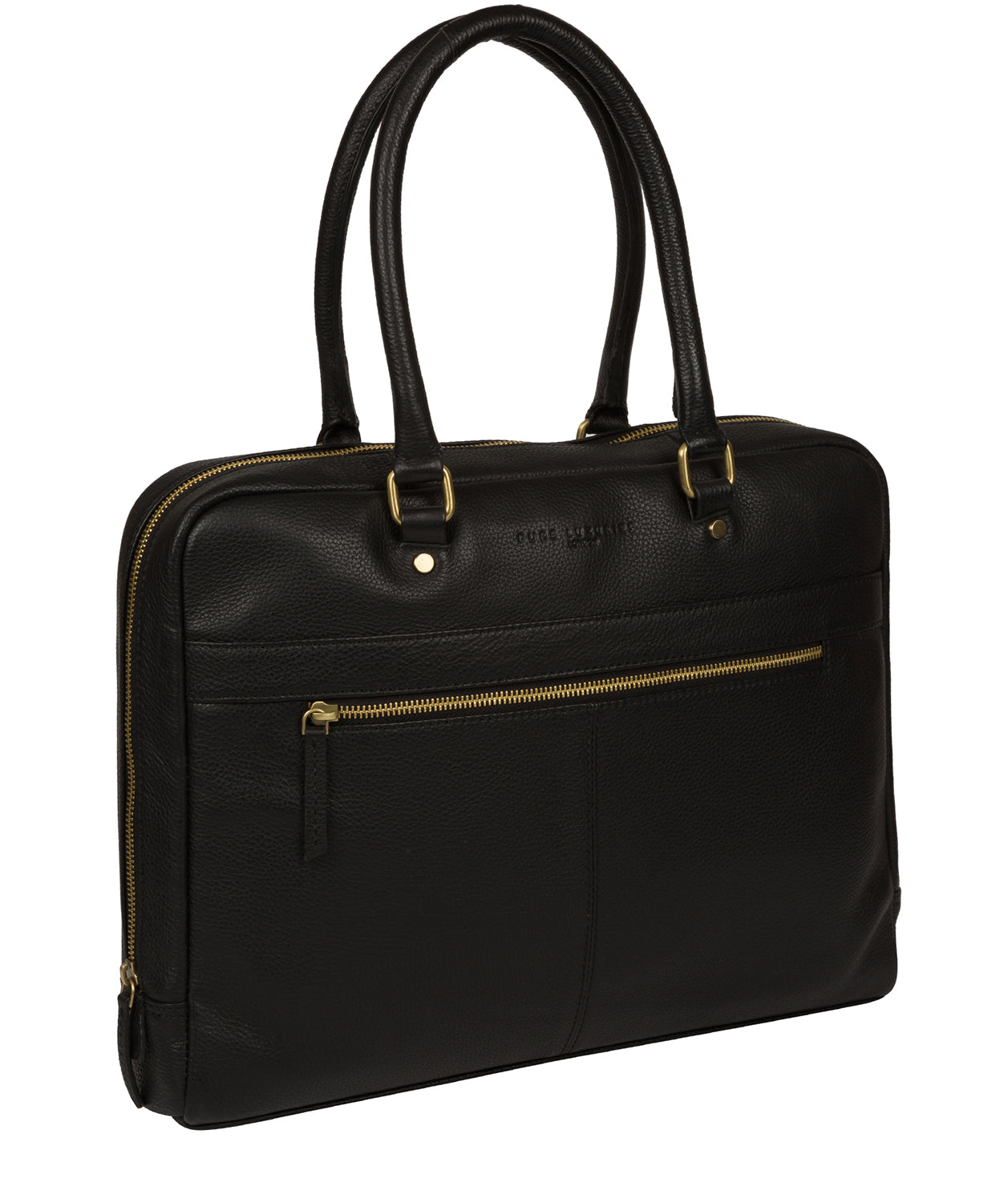 'Harmonia' Black Leather Workbag  image 5