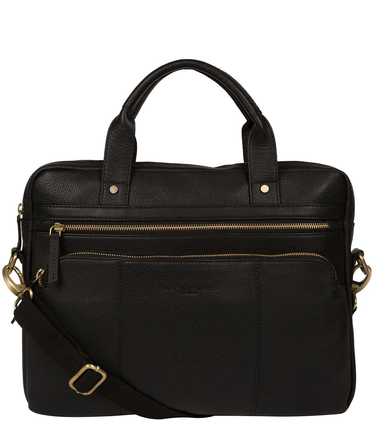 'Athenia' Black Leather Workbag