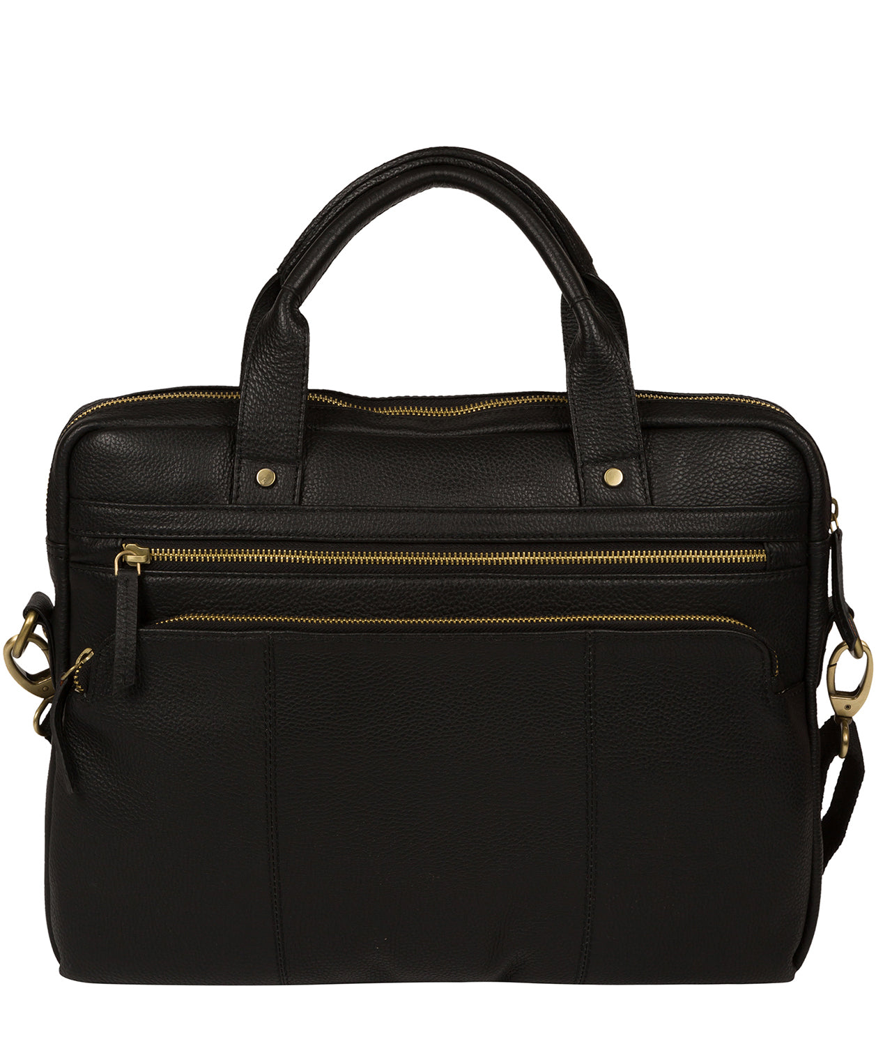 'Athenia' Black Leather Workbag