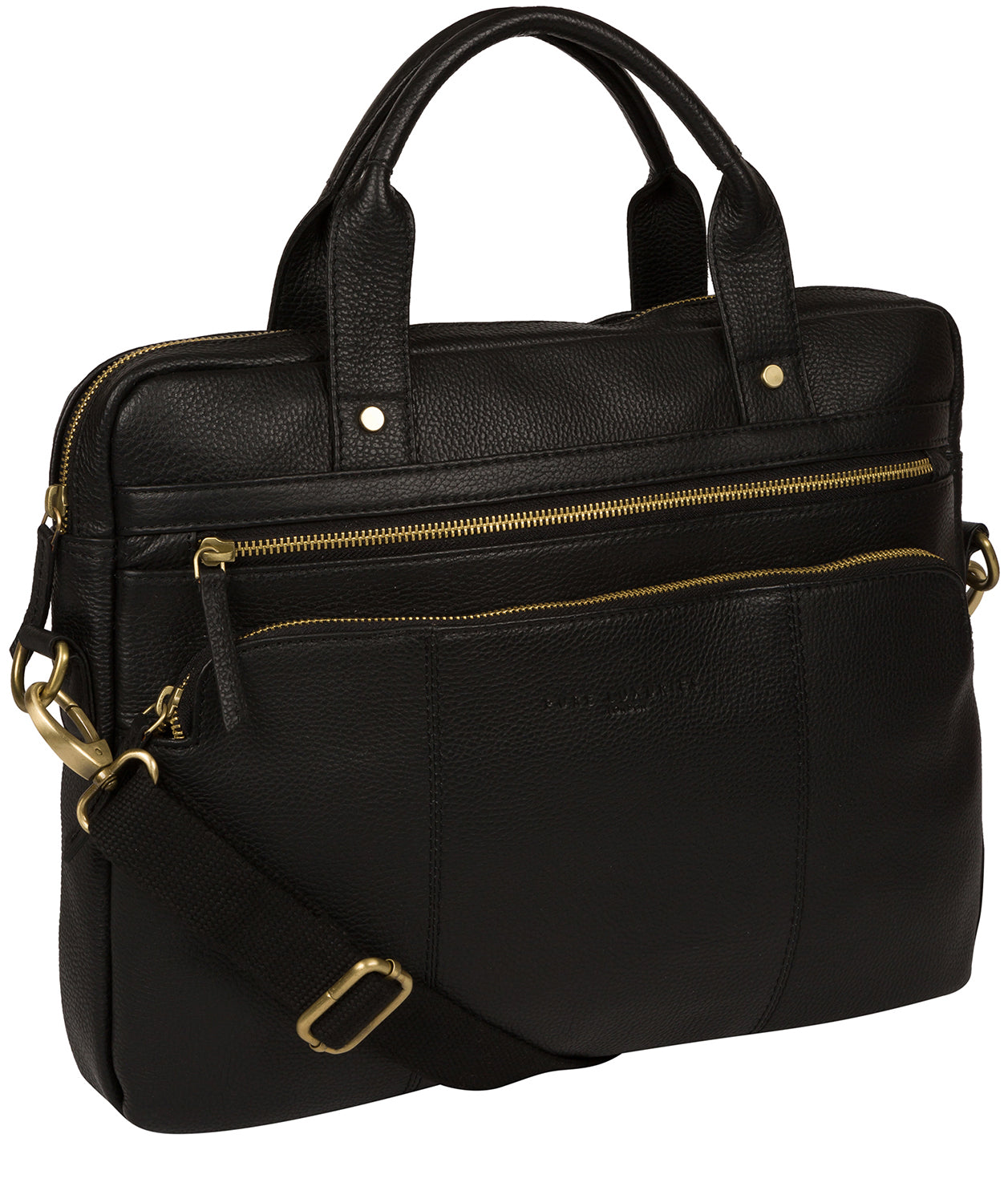 'Athenia' Black Leather Workbag