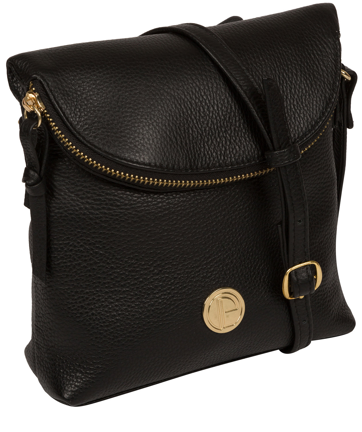 'Elfin' Black Leather Cross Body Bag image 5