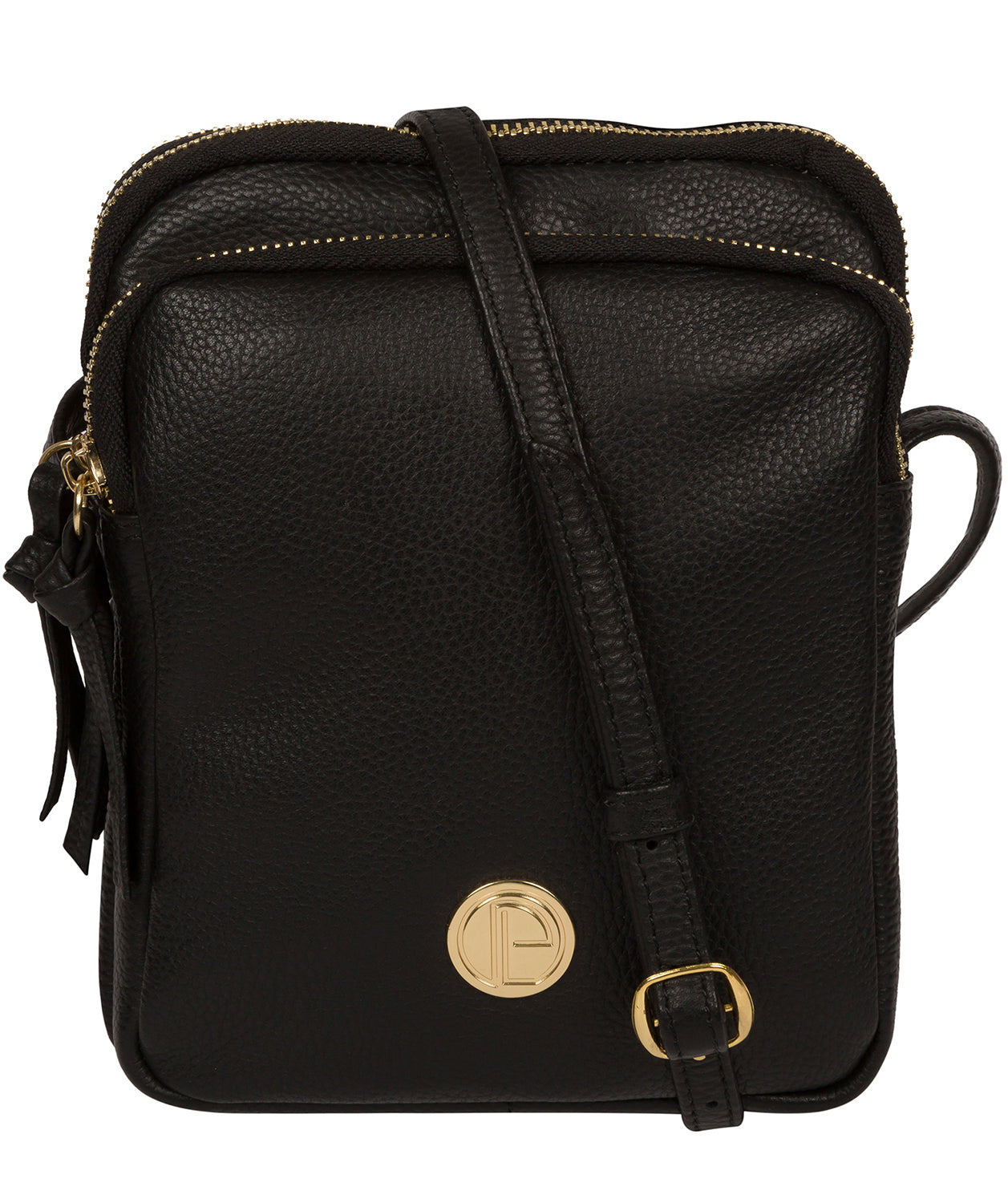 'Minnie' Black Leather Cross Body Bag image 1