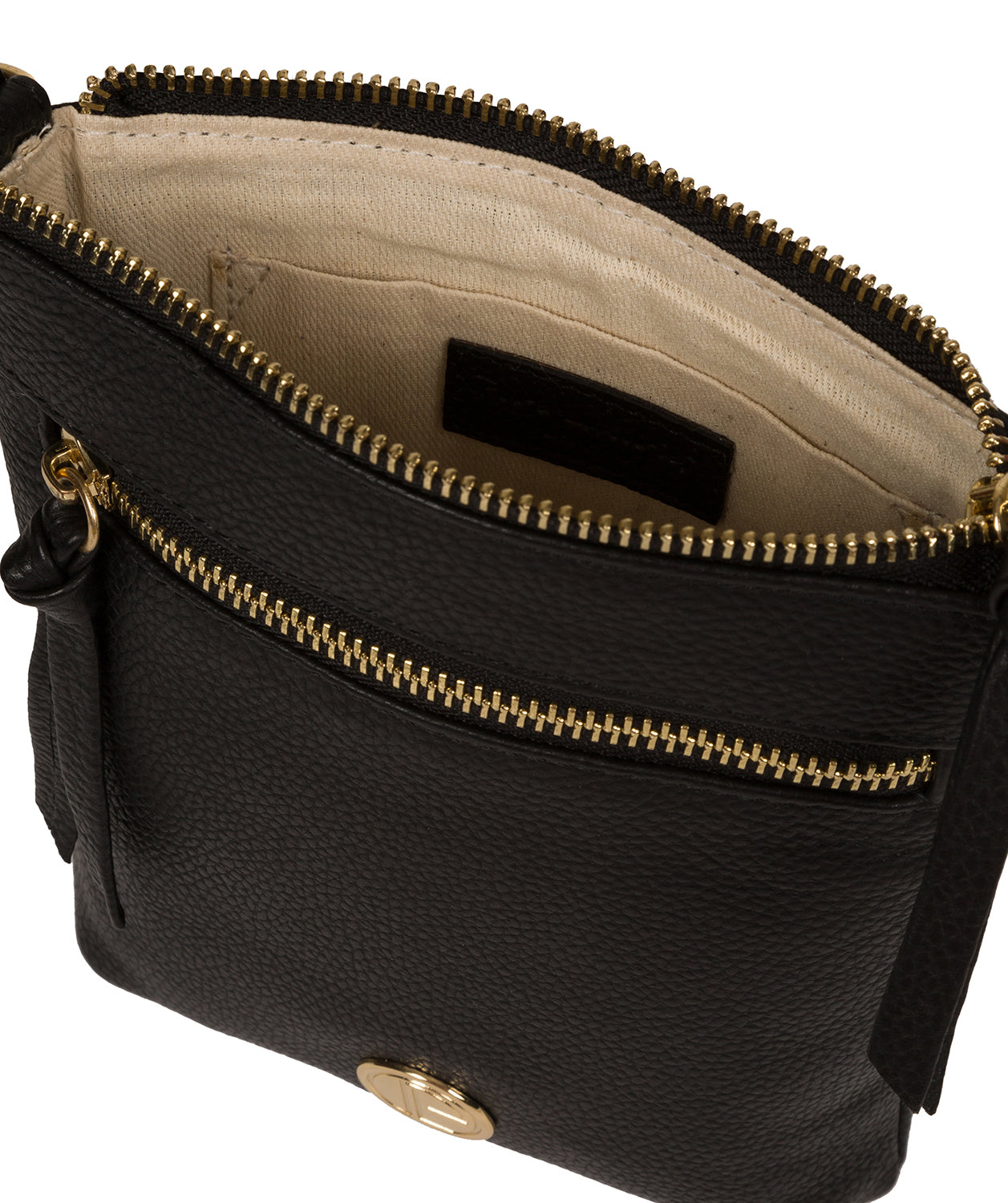 'Trixie' Black Leather Cross Body Bag image 4