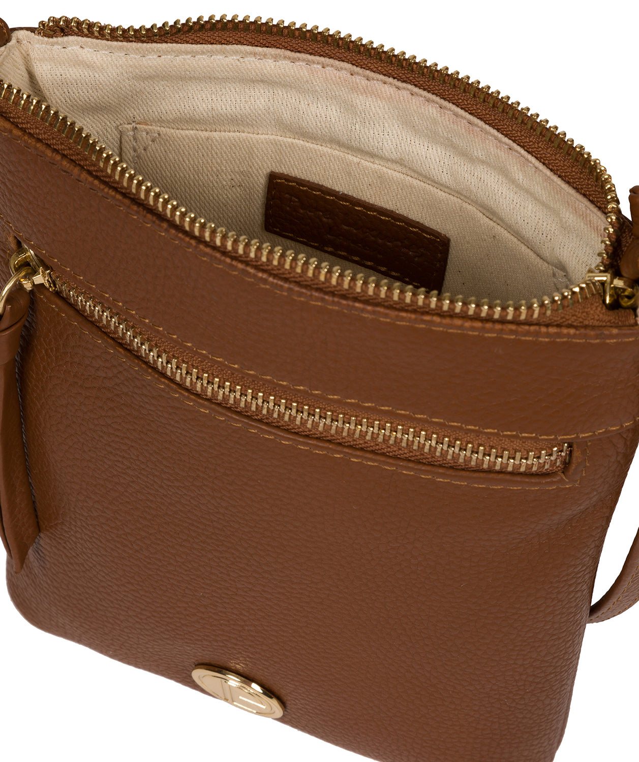 'Trixie' Tan Leather Cross Body Bag image 4