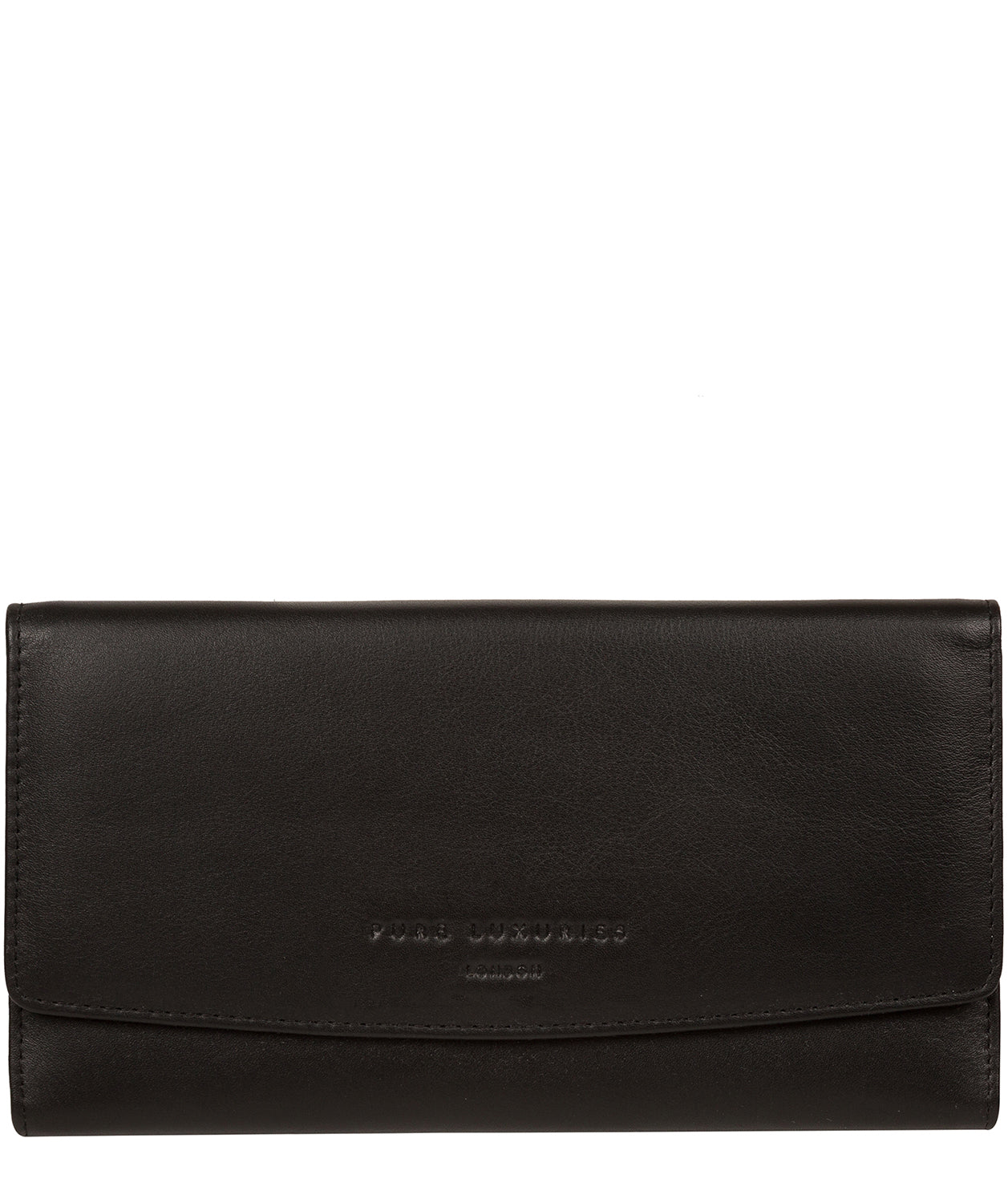 'Balmoral' Black Leather Purse