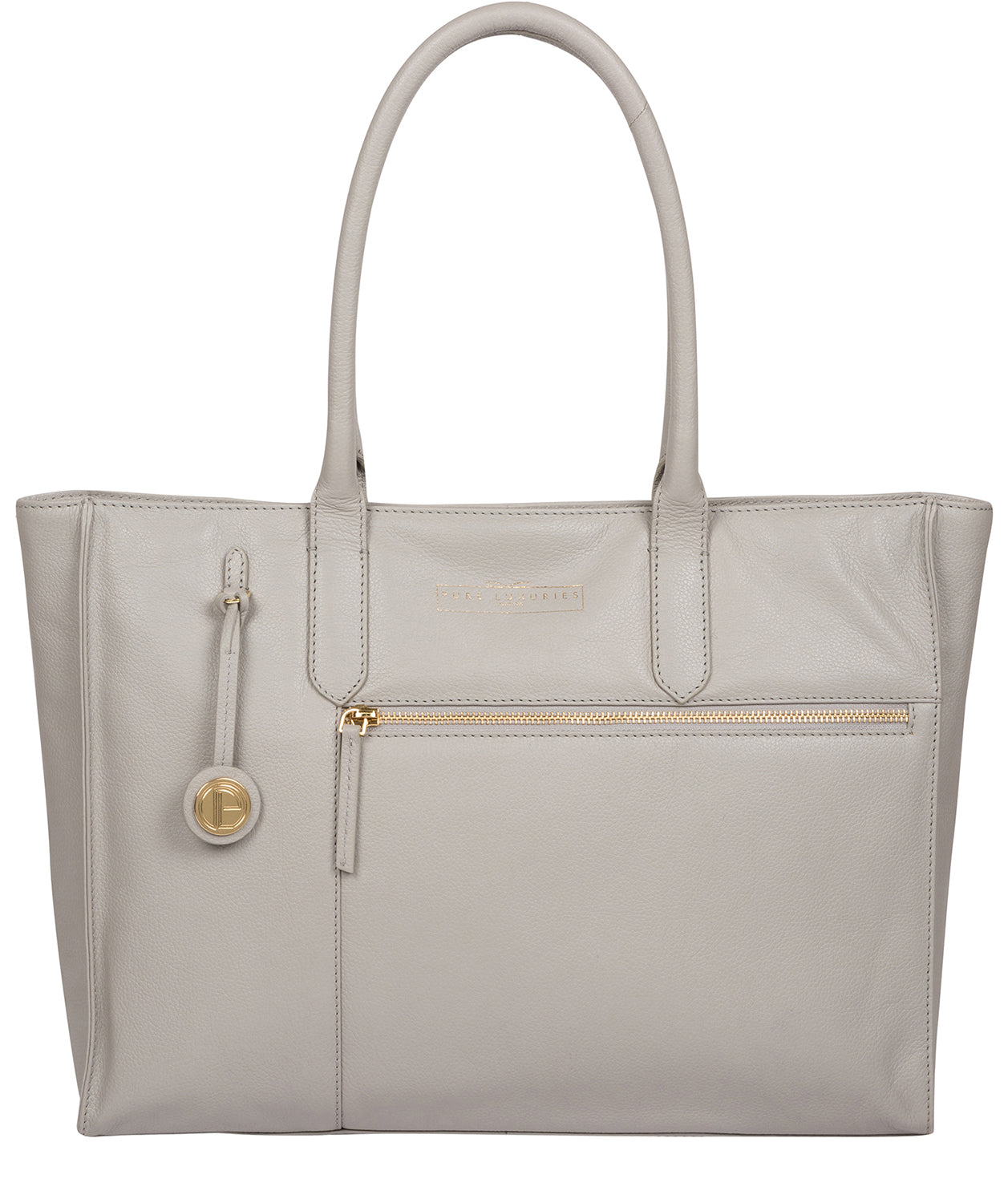 'Buckingham' Grey Leather Tote Bag