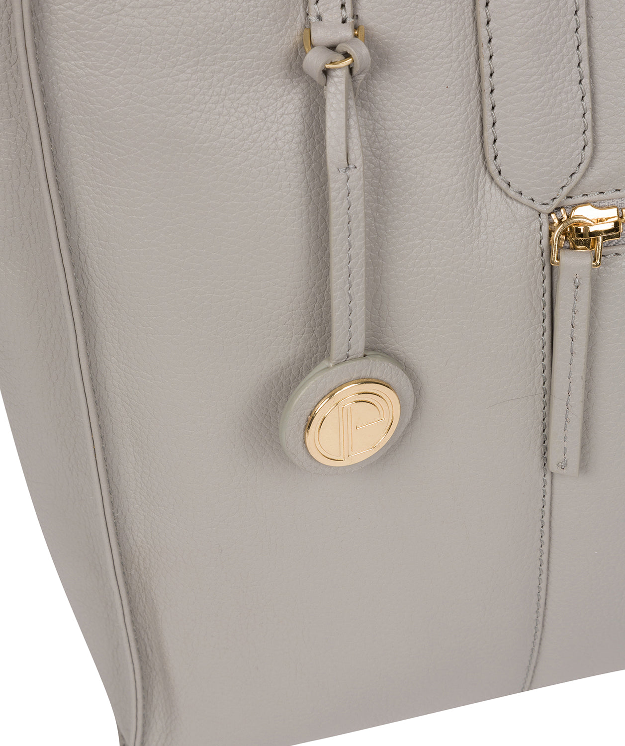 'Buckingham' Grey Leather Tote Bag