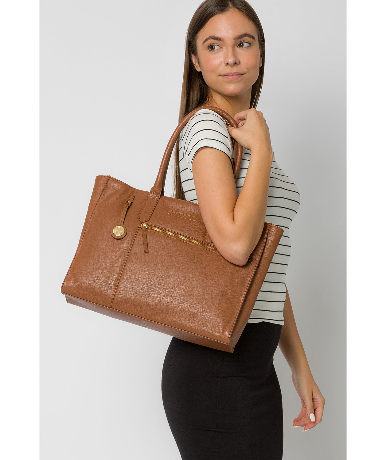 'Buckingham' Tan Leather Tote Bag