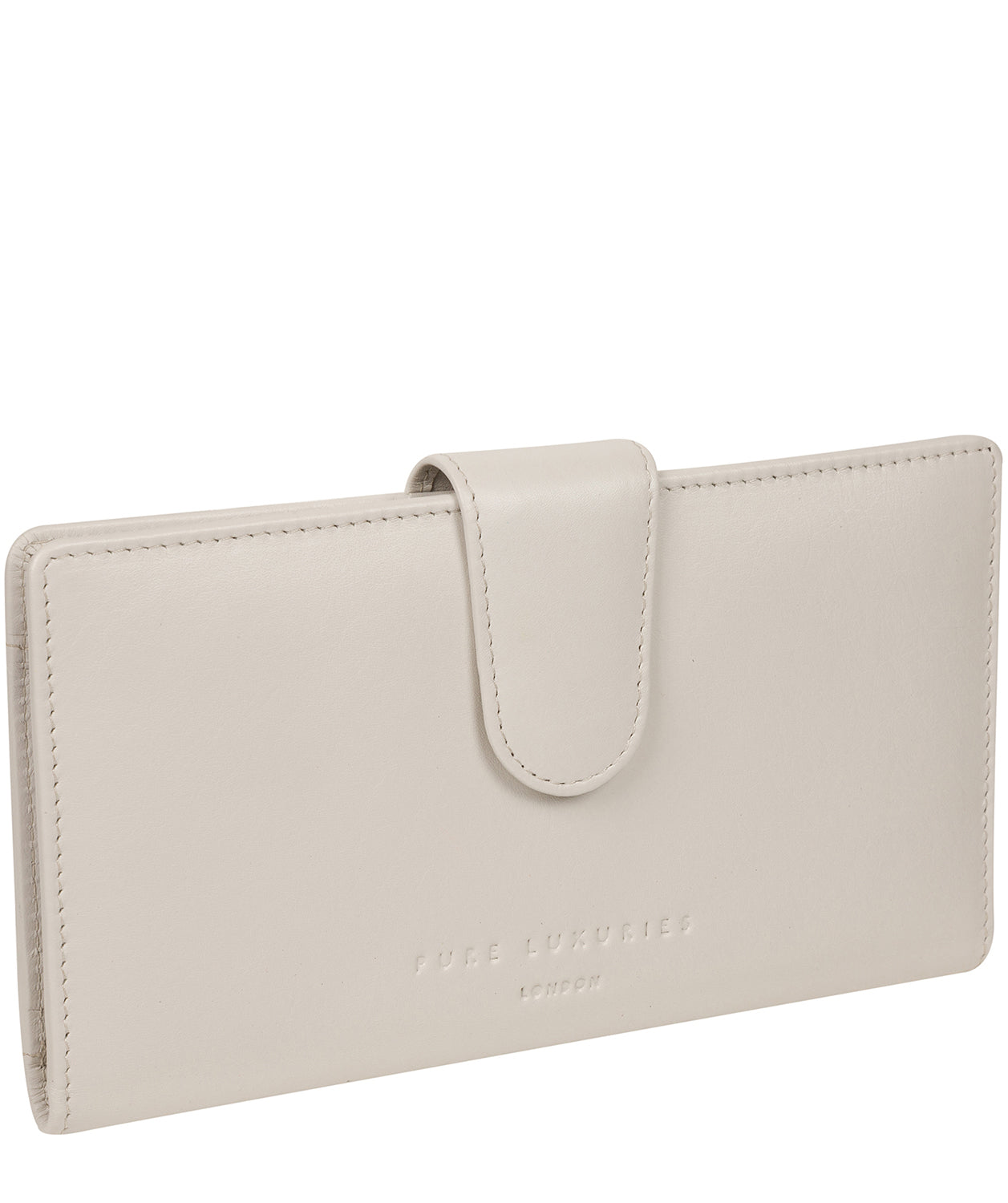 'Clarendon' Glacier Grey Leather Purse