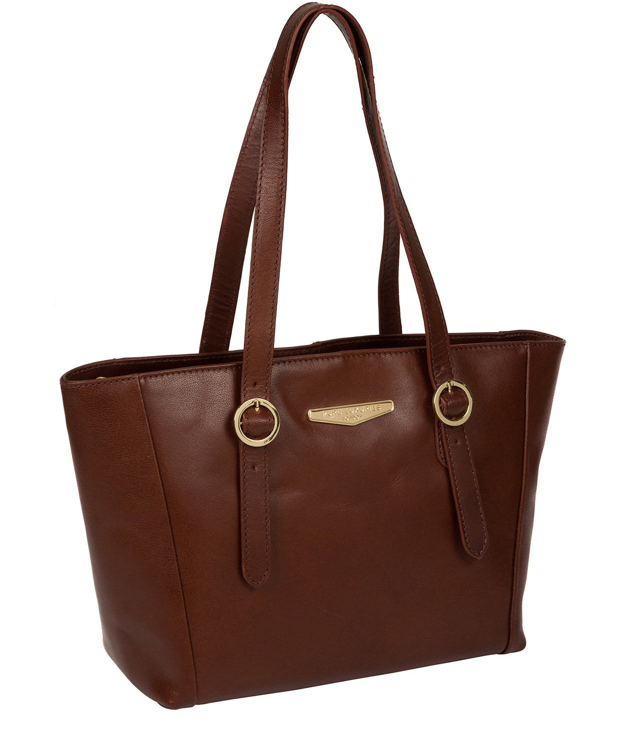 'Adelina' Brown Leather Tote Bag image 5