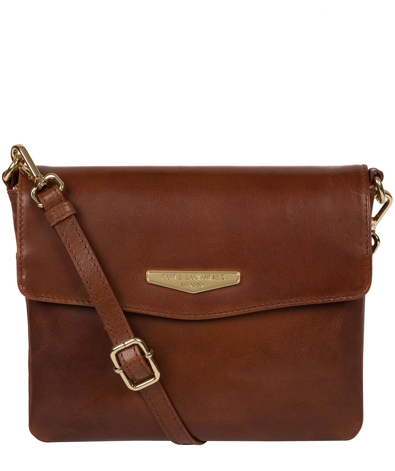 'Valeria' Brown Leather Cross Body Bag image 1