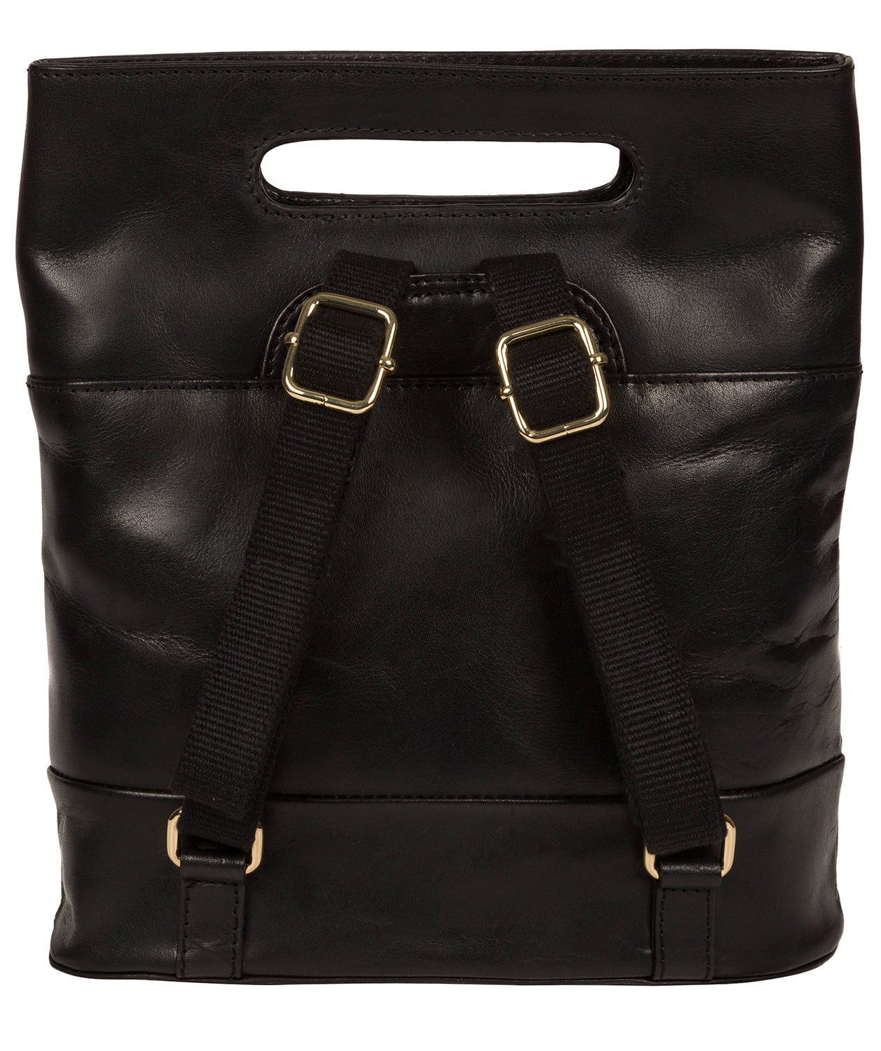 'Margherita' Black Leather Backpack