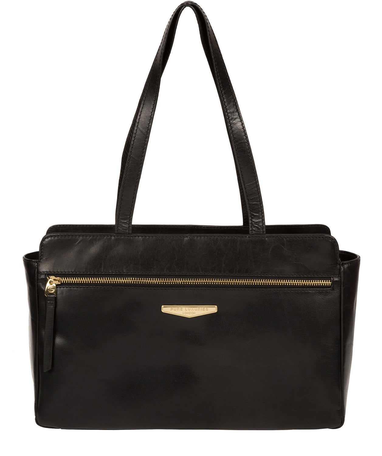 'Alessandra' Black Leather Hand Bag image 1