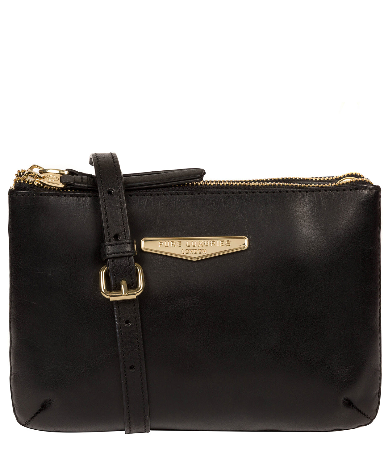 'Gionvanna' Black Leather Cross Body Bag image 1