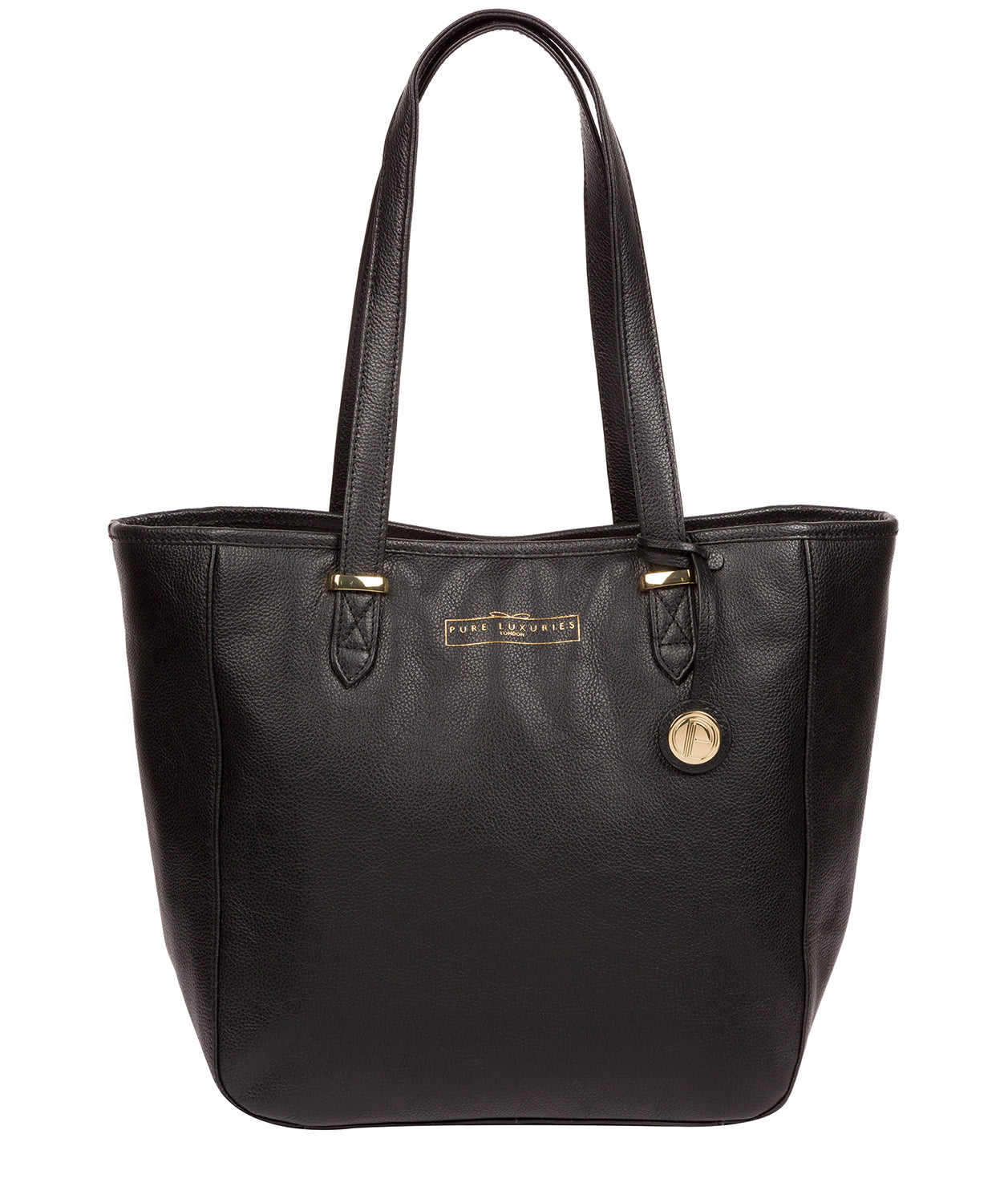 'Sherwood' Black Leather Tote Bag image 1