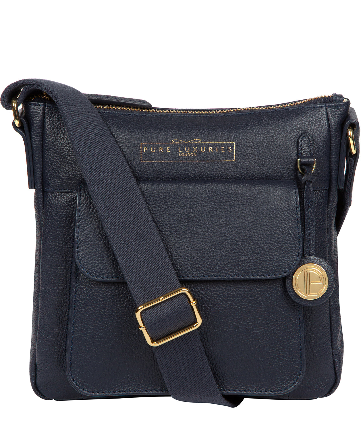 'Rayden' Navy Leather Cross Body Bag image 1