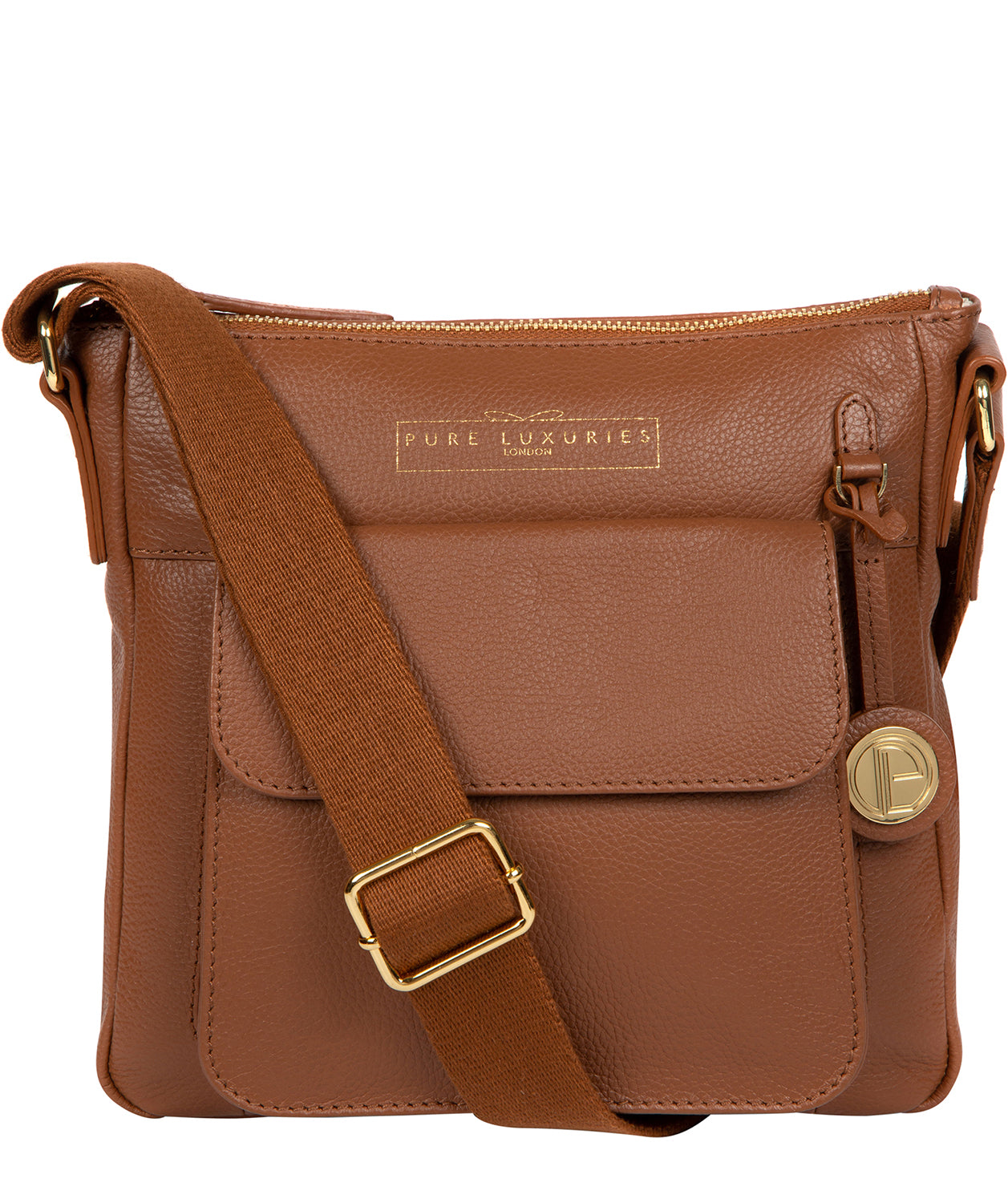 'Rayden' Tan Leather Cross Body Bag image 1