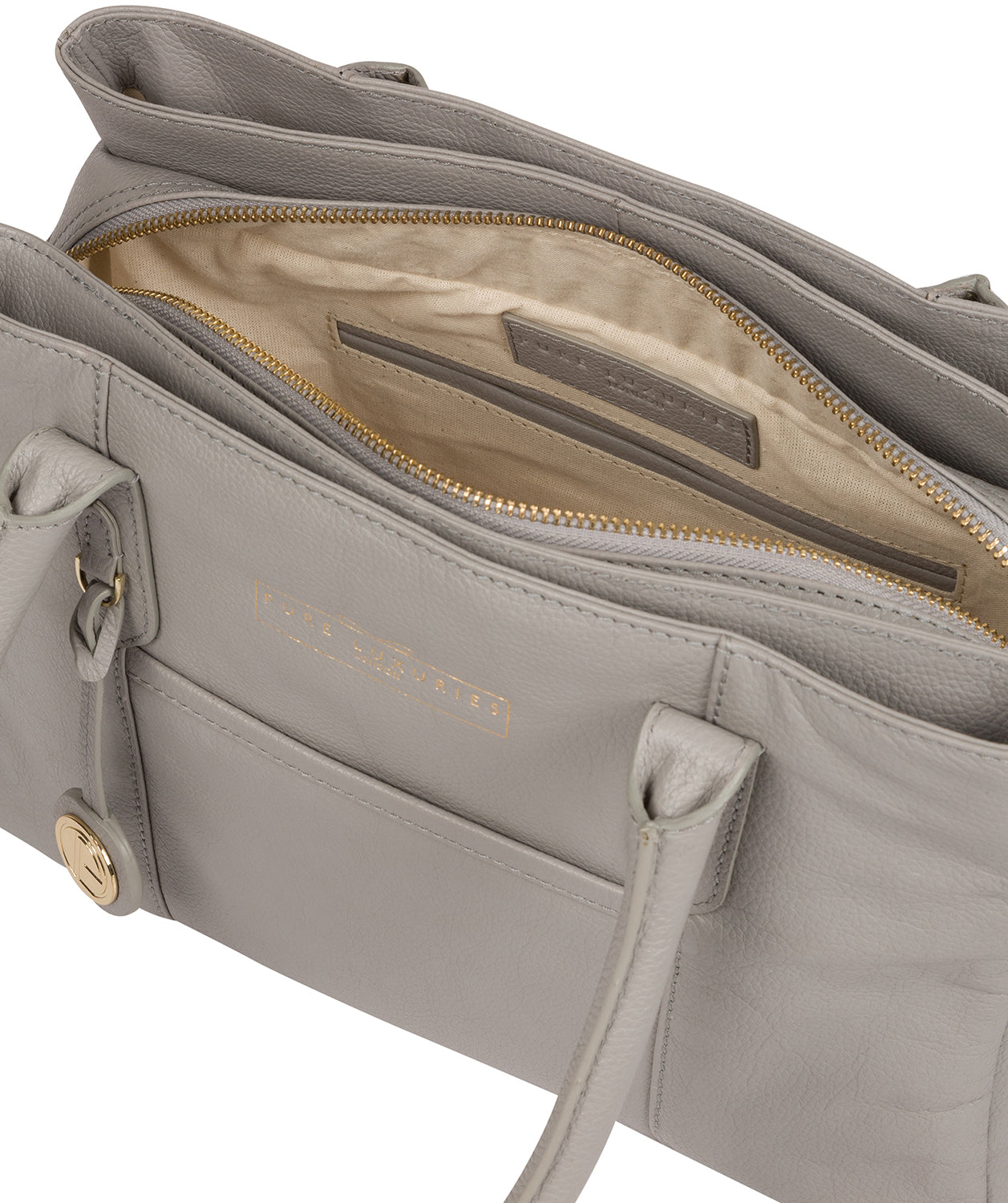 'Chatham' Grey Leather Handbag