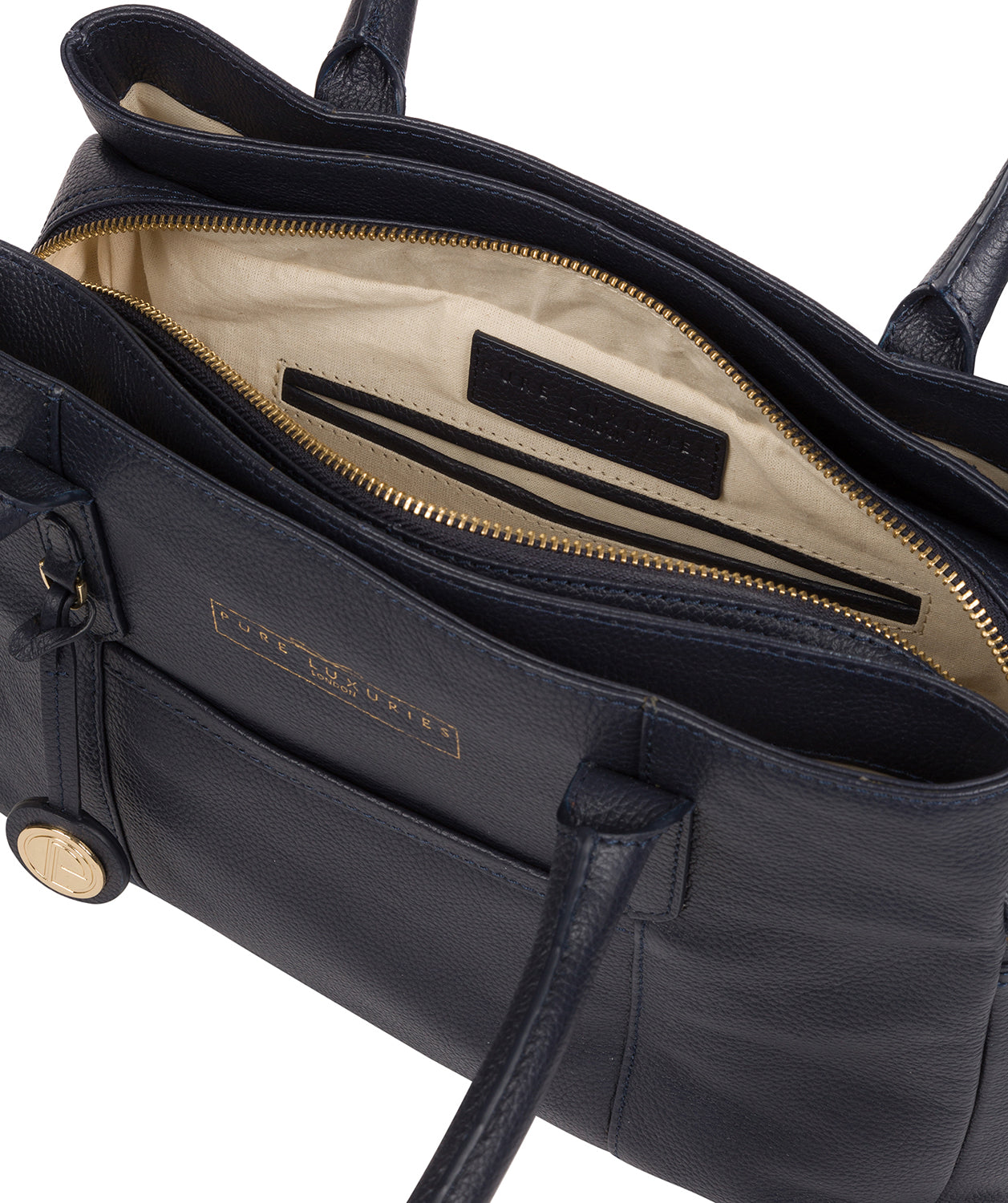 'Chatham' Navy Leather Handbag image 4