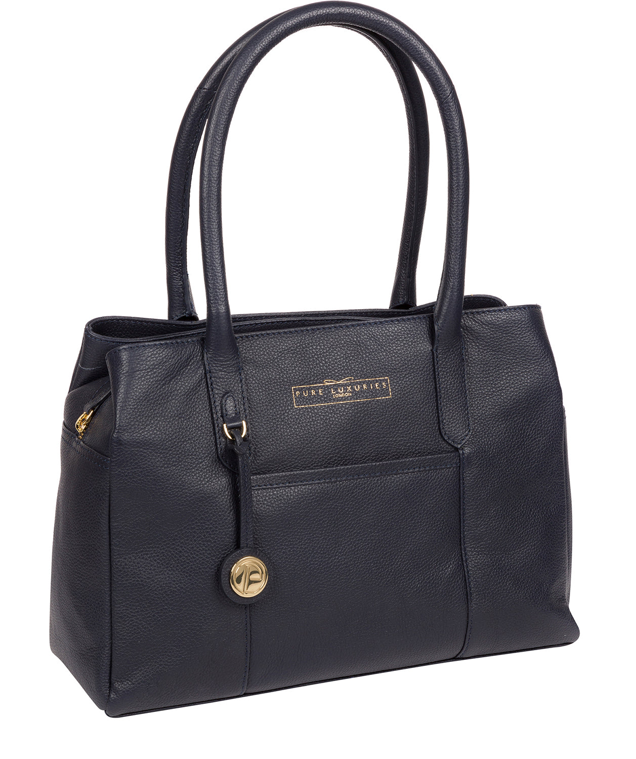 'Chatham' Navy Leather Handbag image 5